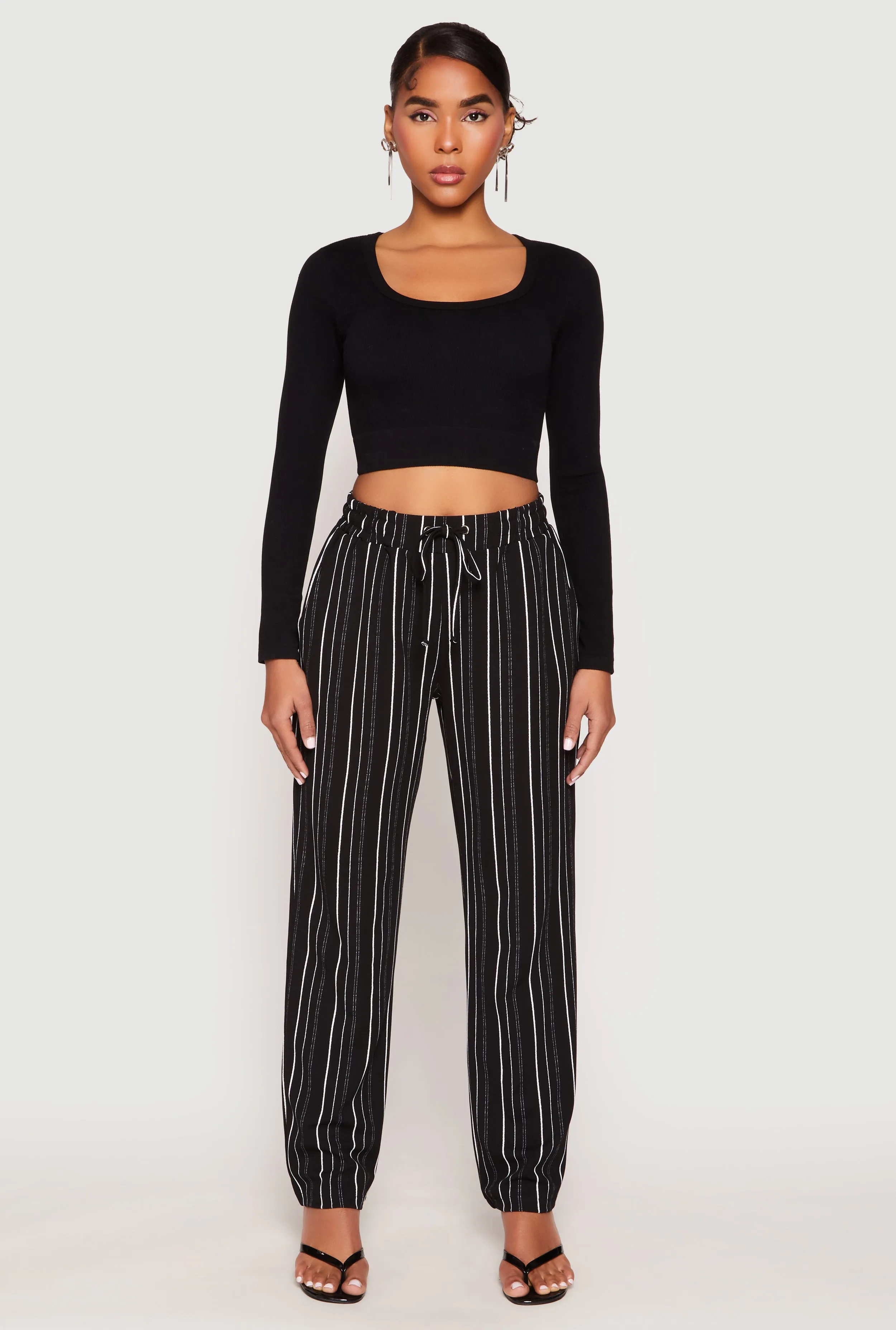 Drawstring Striped Dress Pants sold by Rainbow