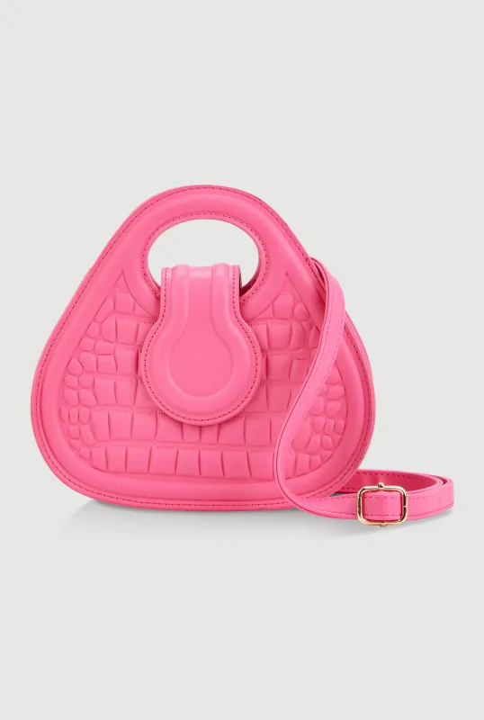 Faux Croc Convertible Handbag sold by Rainbow