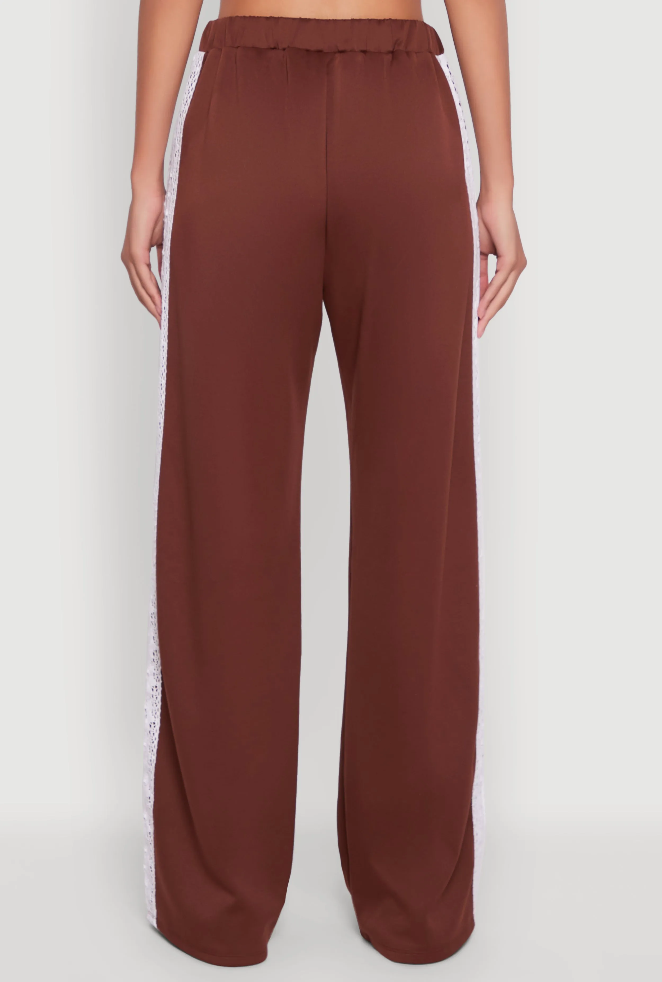 Crochet Side Stripe Wide Leg Track Pants sold by Rainbow product image thumbnail 5