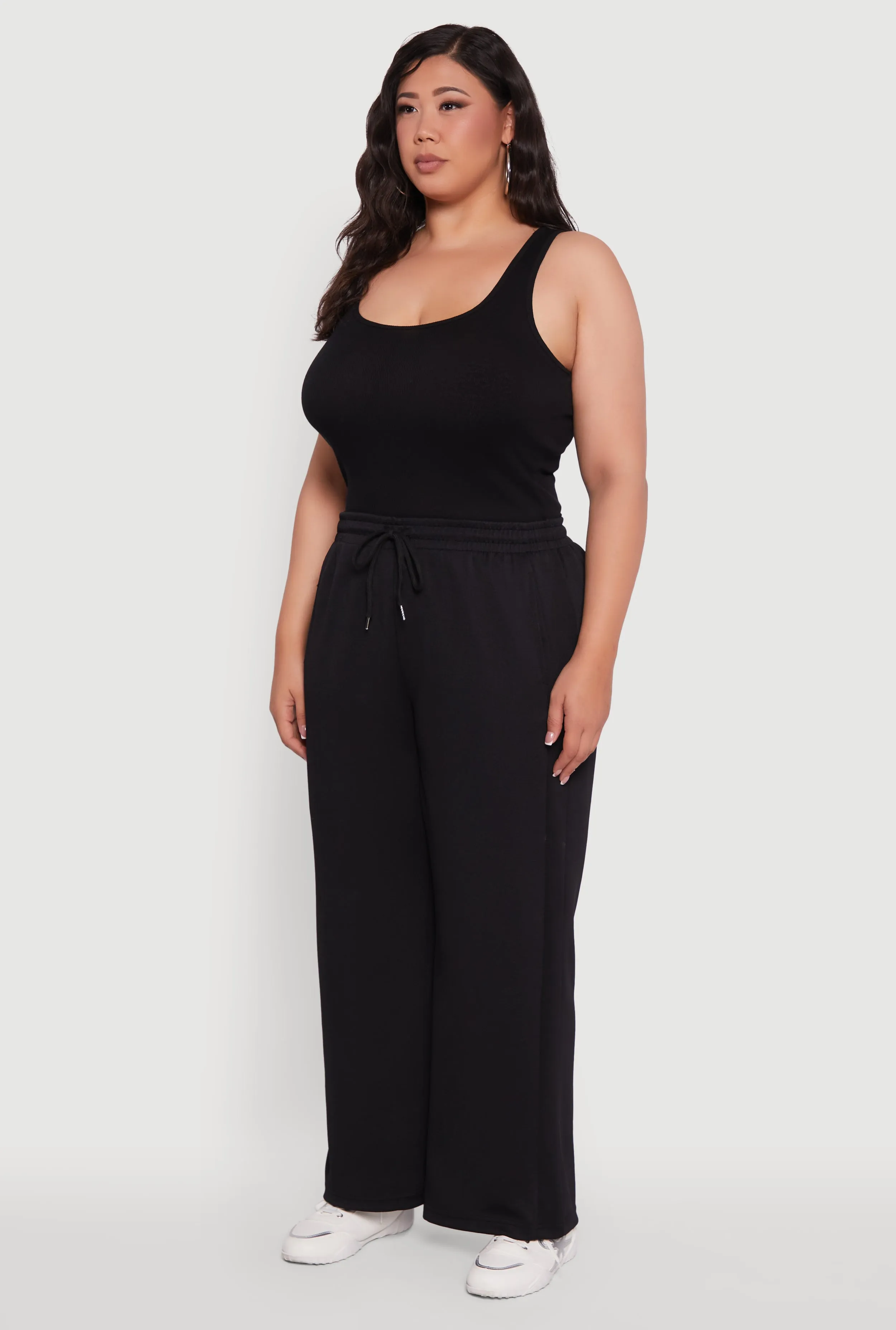 Plus Size Drawstring Waist Wide Leg Pants sold by Rainbow product image thumbnail 3