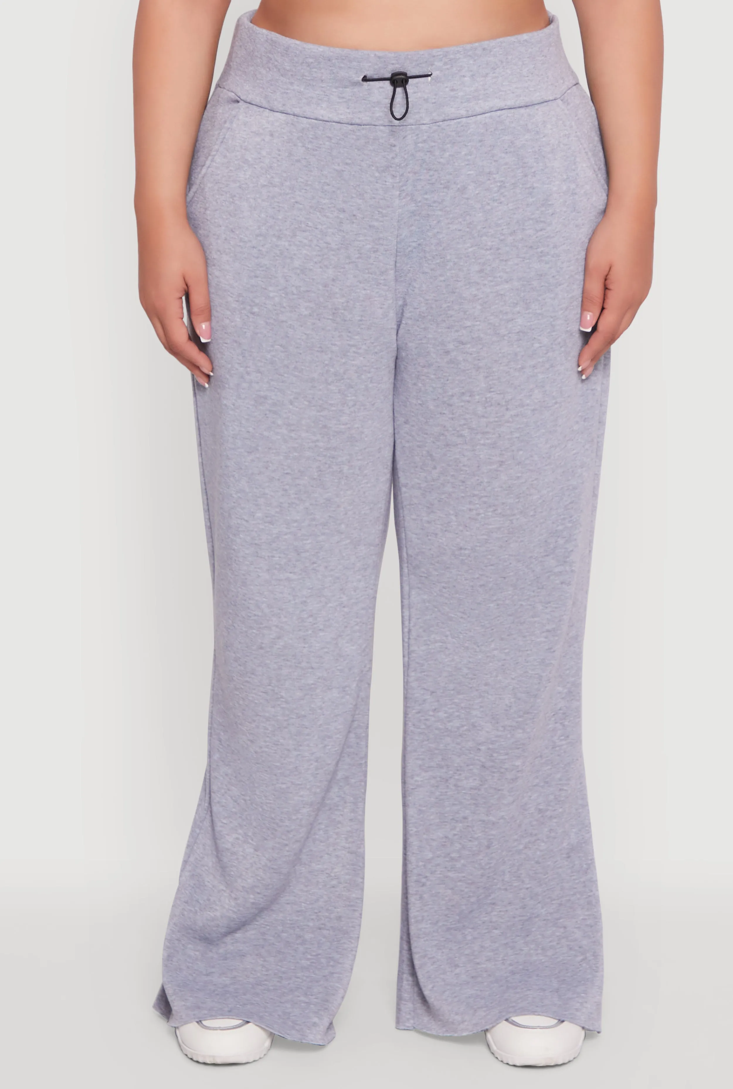 Plus Size High Waisted Raw Hem Sweatpants sold by Rainbow product image thumbnail 3