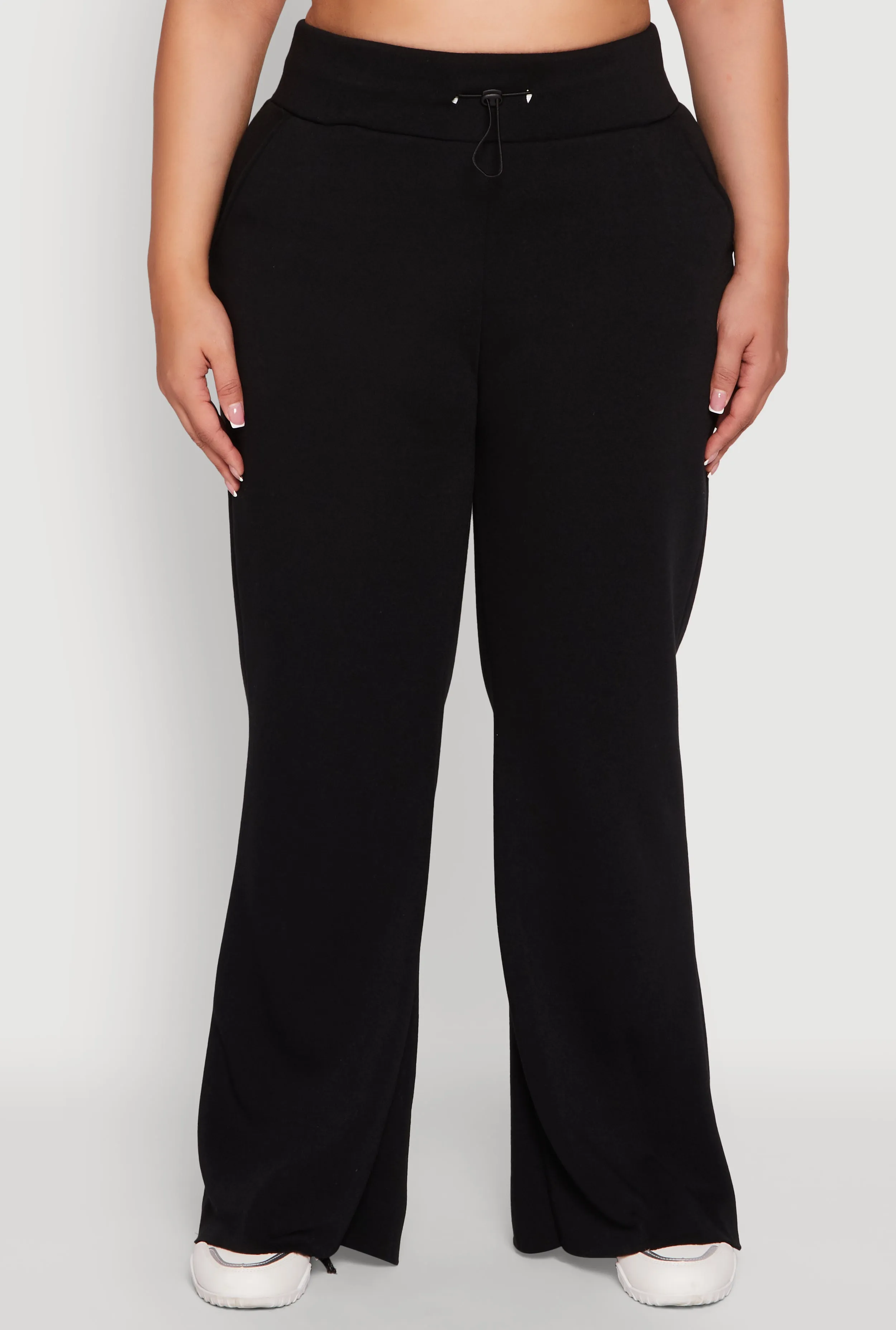 Plus Size High Waisted Raw Hem Sweatpants sold by Rainbow product image thumbnail 3