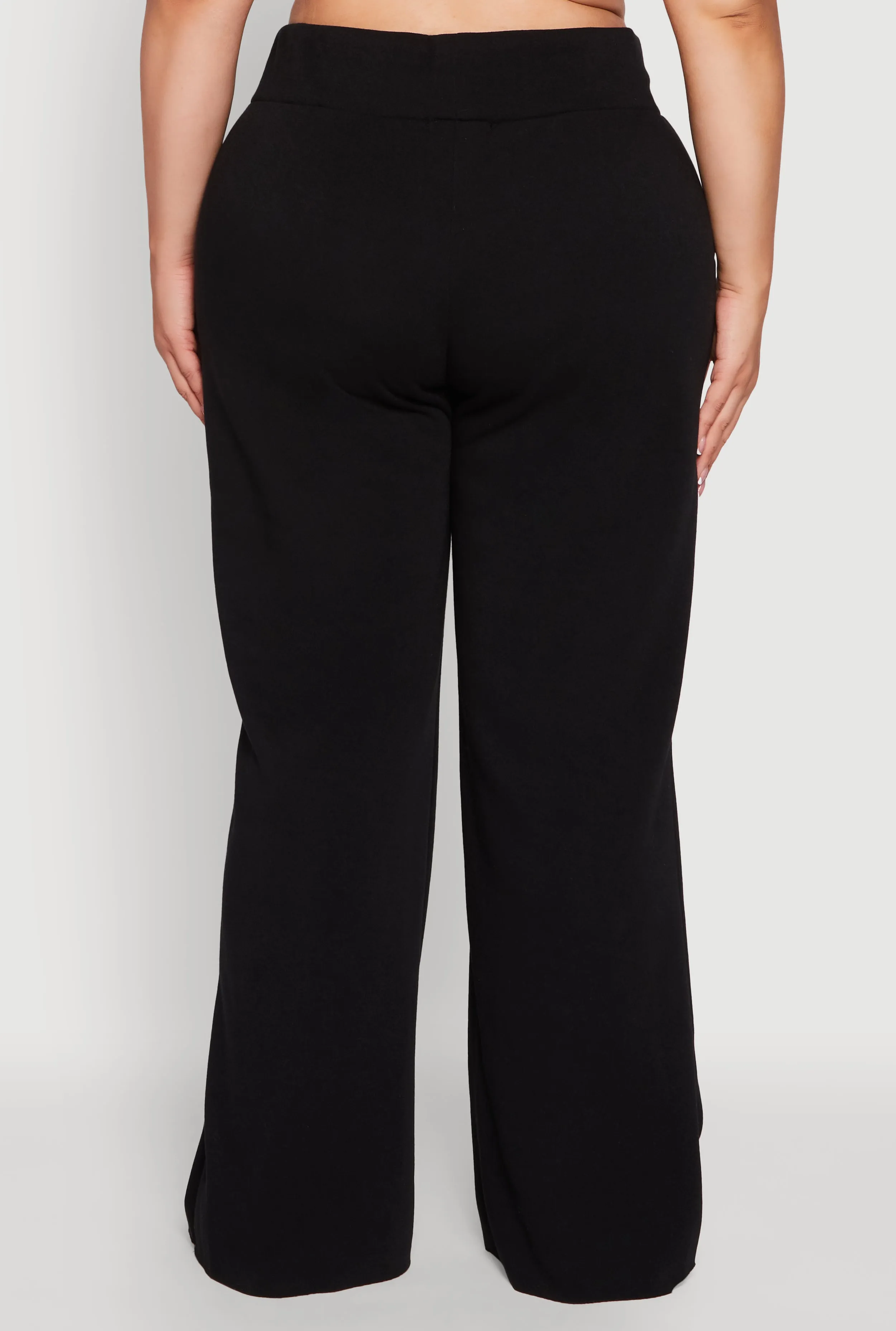 Plus Size High Waisted Raw Hem Sweatpants sold by Rainbow product image thumbnail 5