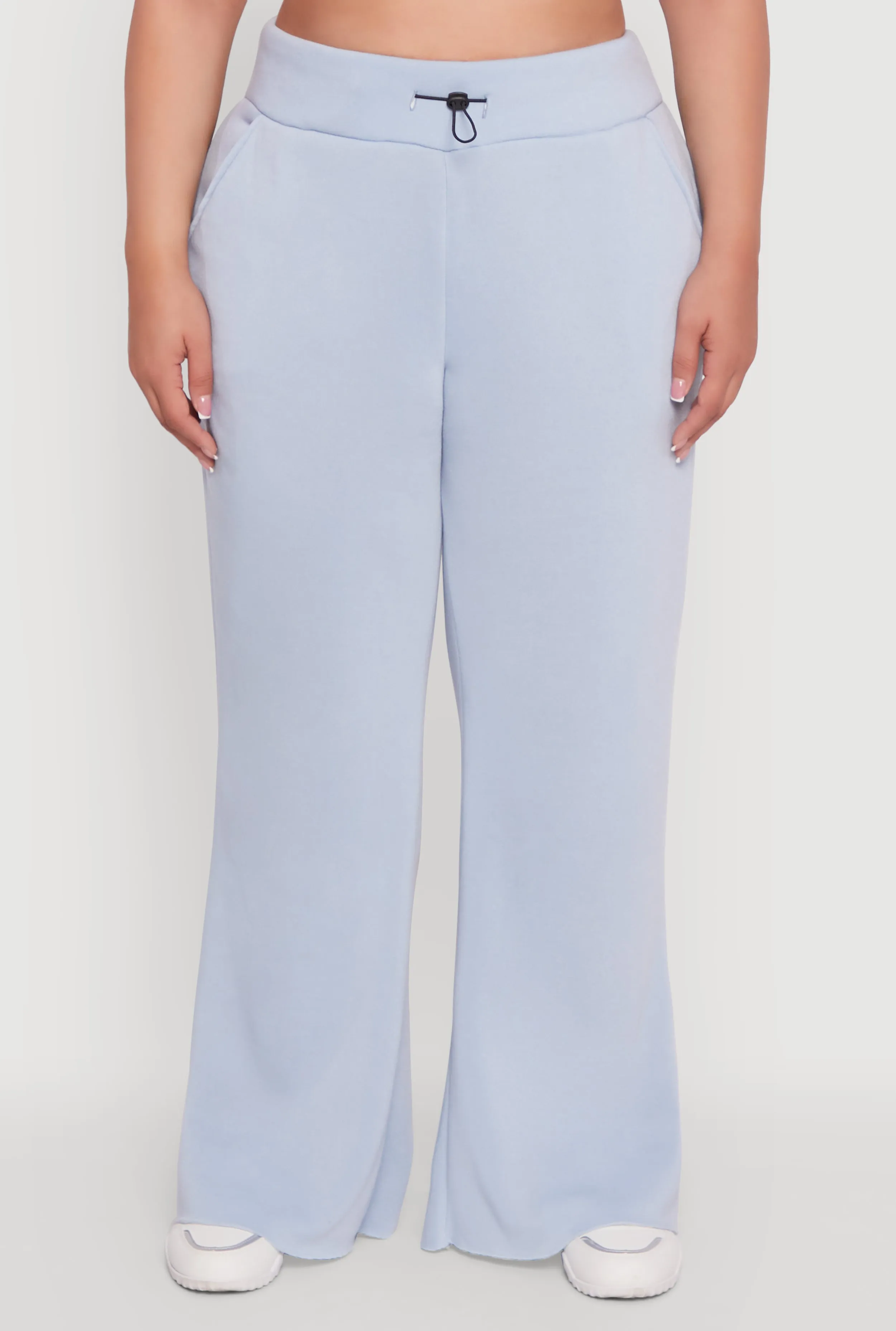 Plus Size High Waisted Raw Hem Sweatpants sold by Rainbow product image thumbnail 3