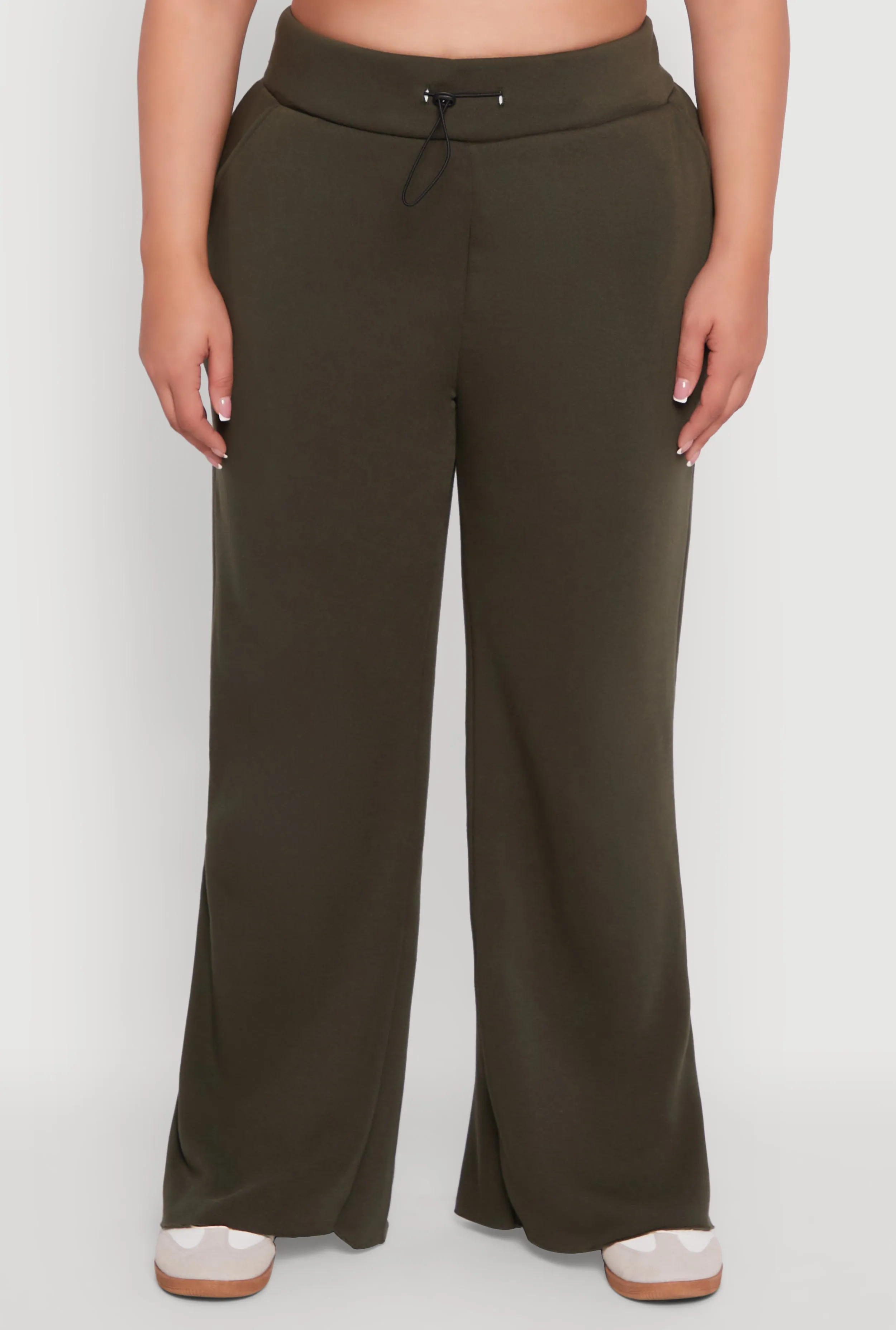 Plus Size High Waisted Raw Hem Sweatpants sold by Rainbow product image thumbnail 3