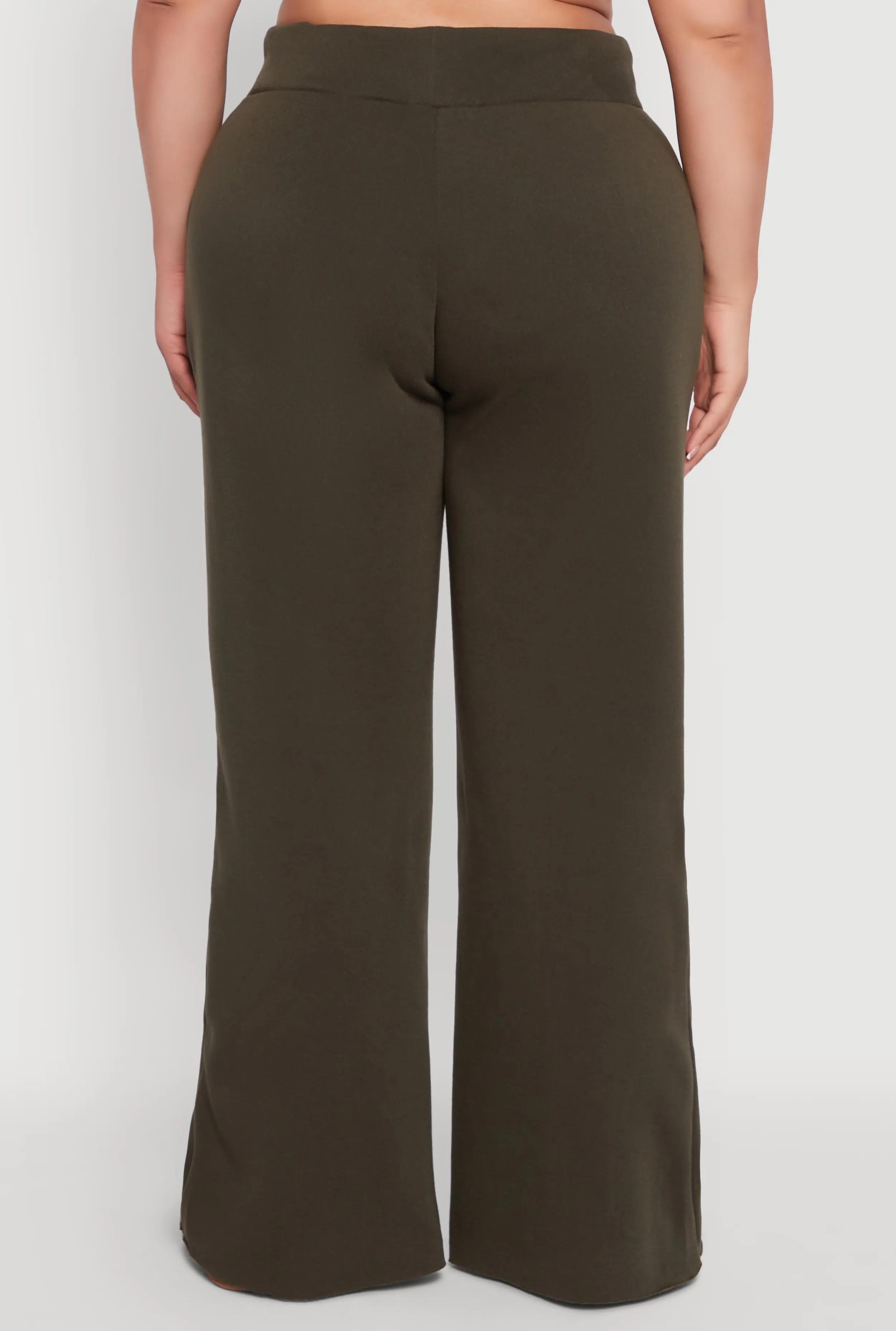 Plus Size High Waisted Raw Hem Sweatpants sold by Rainbow product image thumbnail 5