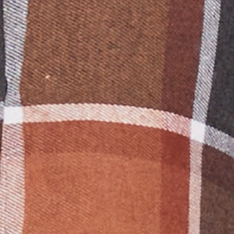 Plaid Flannel Cropped Long Sleeve Shirt sold by Rainbow product image thumbnail 4