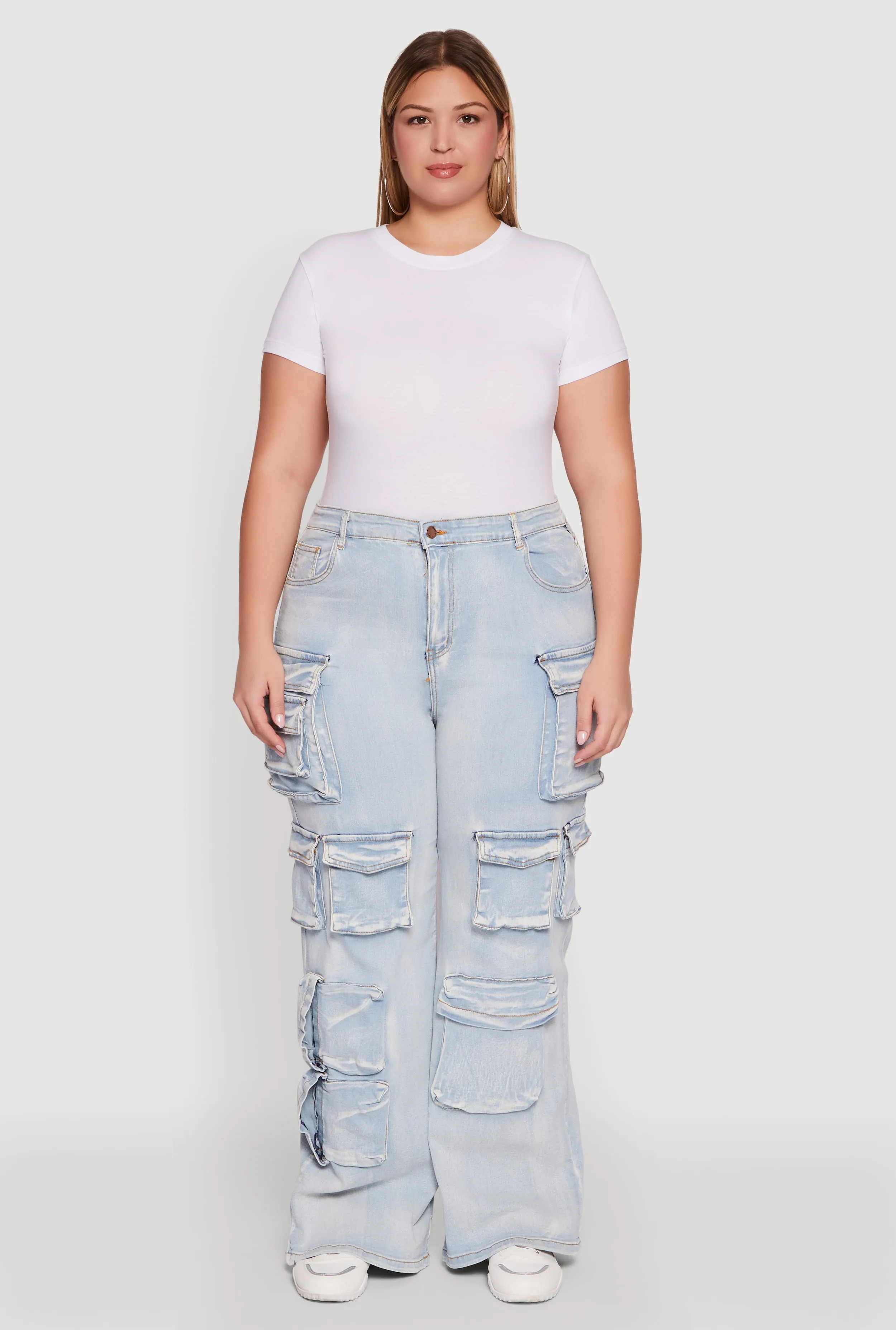 Plus Size Straight Leg Utility Jeans sold by Rainbow product image thumbnail 2
