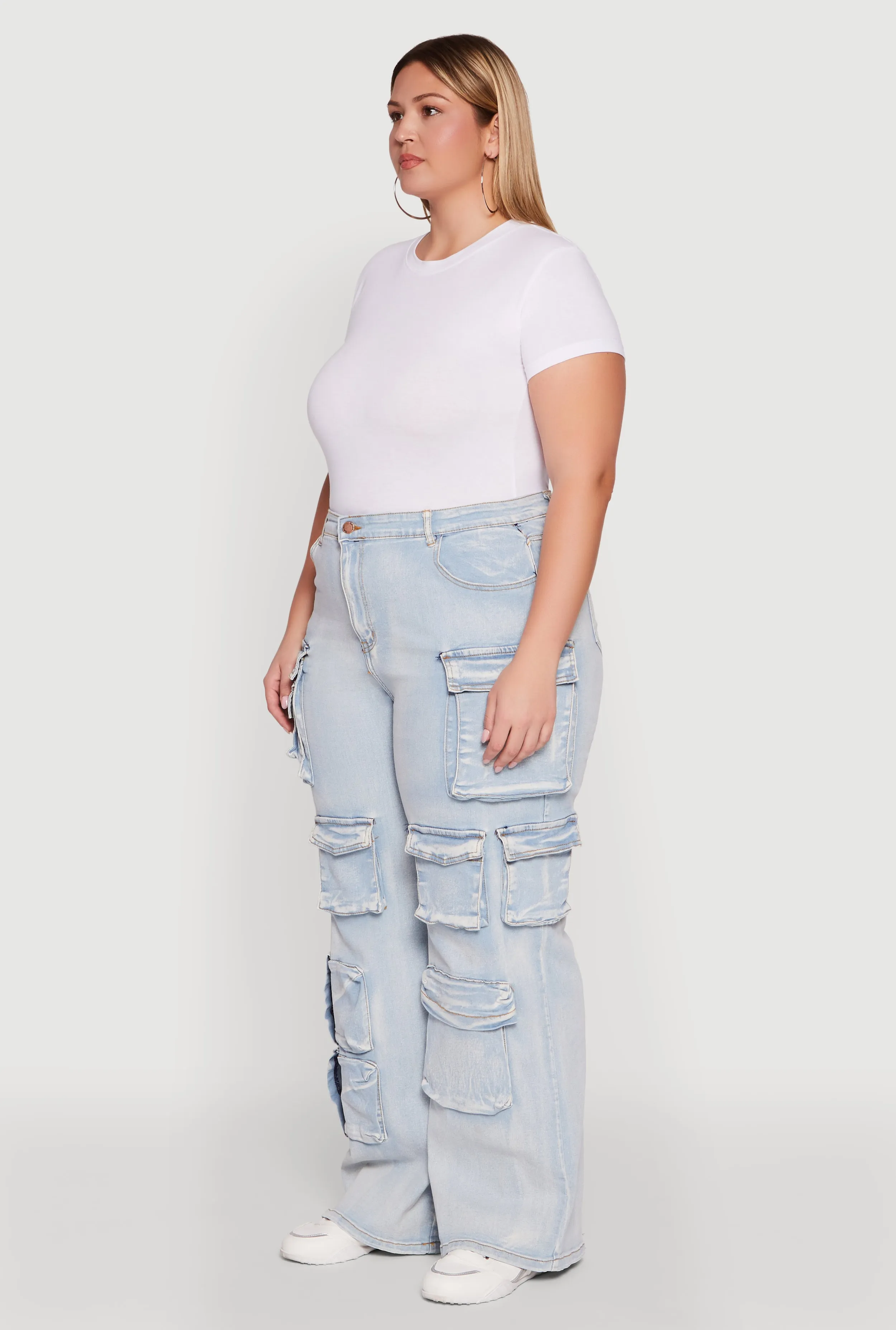 Plus Size Straight Leg Utility Jeans sold by Rainbow product image thumbnail 3