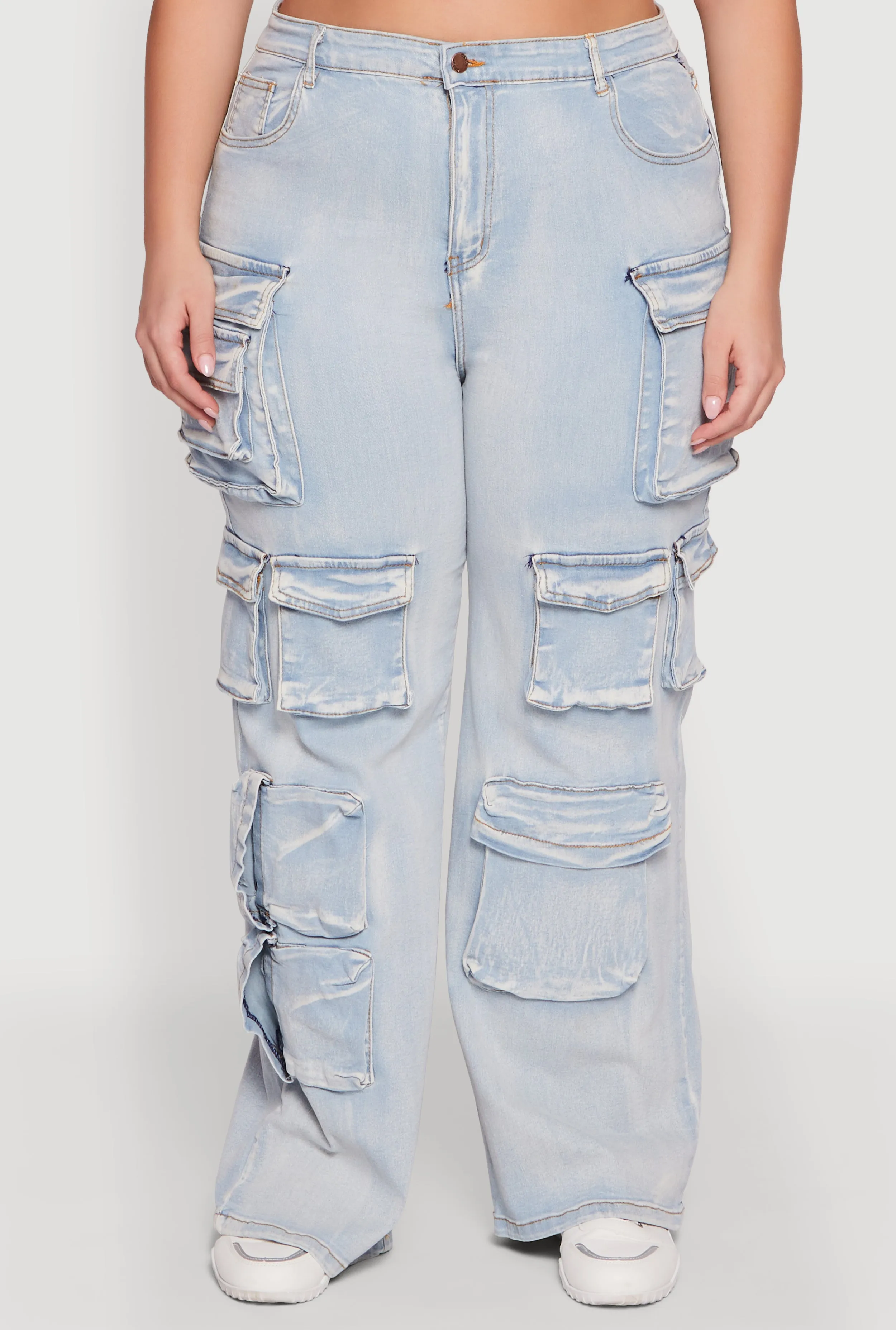 Plus Size Straight Leg Utility Jeans sold by Rainbow product image thumbnail 5