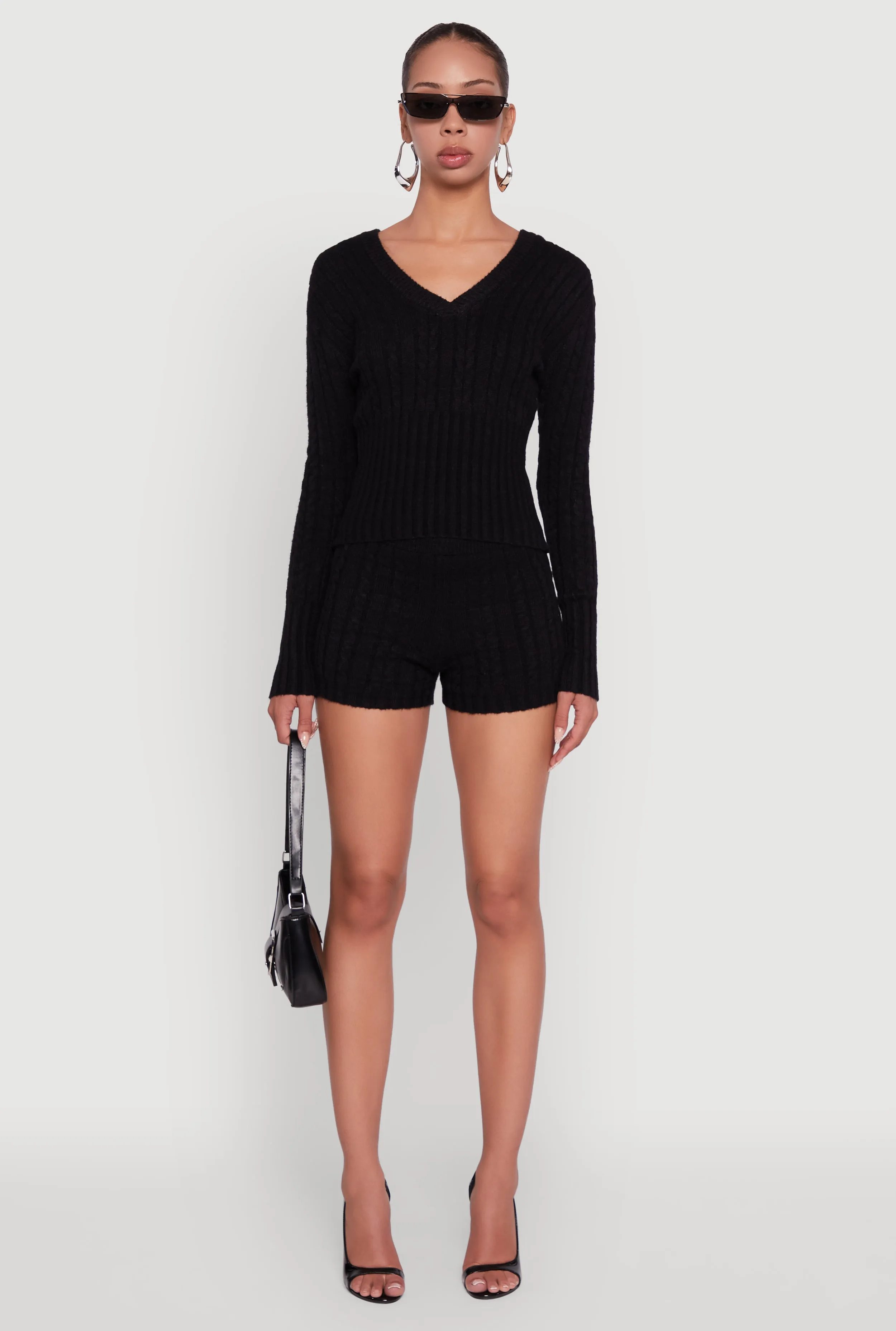 Mid Rise Cable Knit Shorts sold by Rainbow product image thumbnail 2
