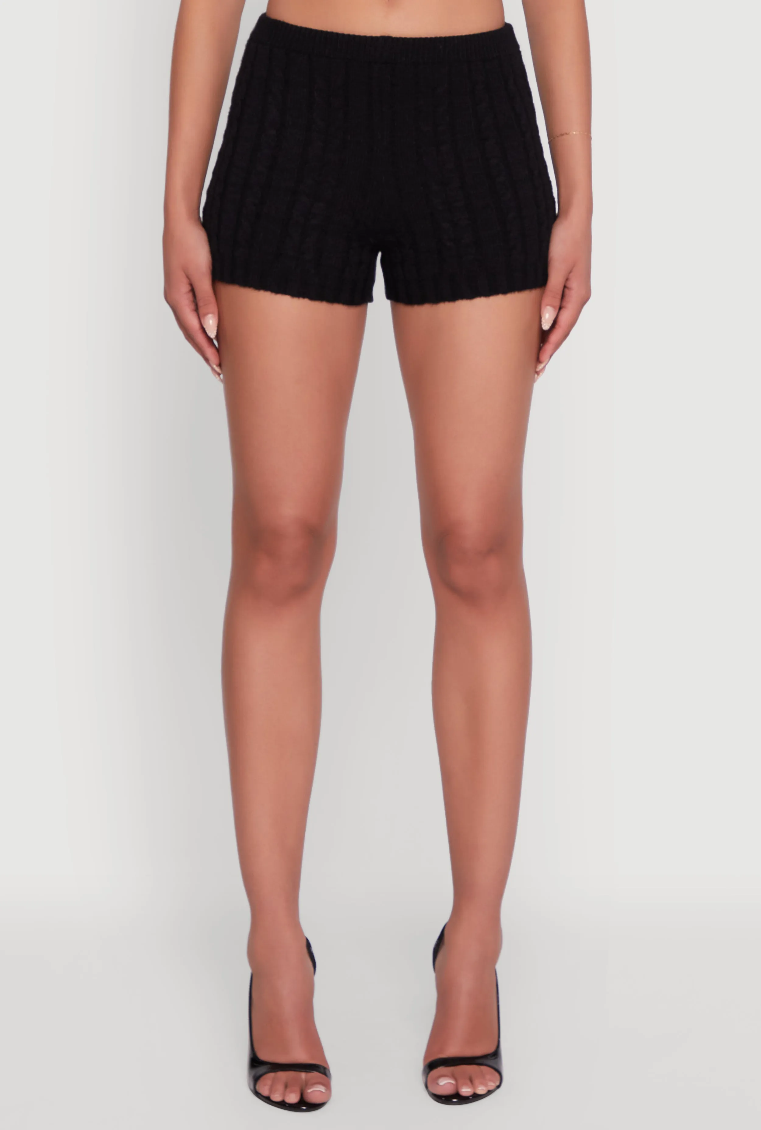 Mid Rise Cable Knit Shorts sold by Rainbow product image thumbnail 3