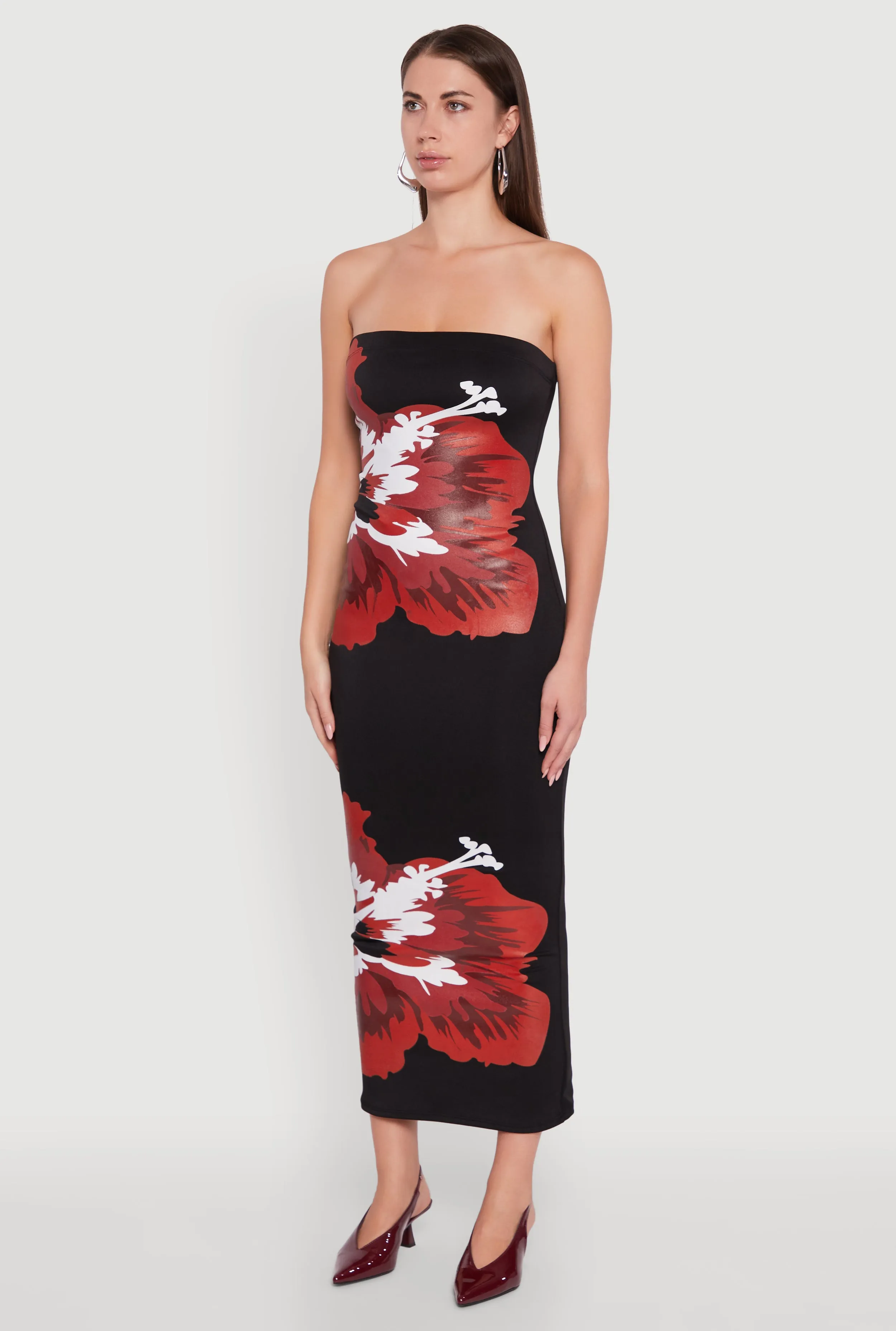 Floral Graphic Tube Maxi Dress sold by Rainbow product image thumbnail 3