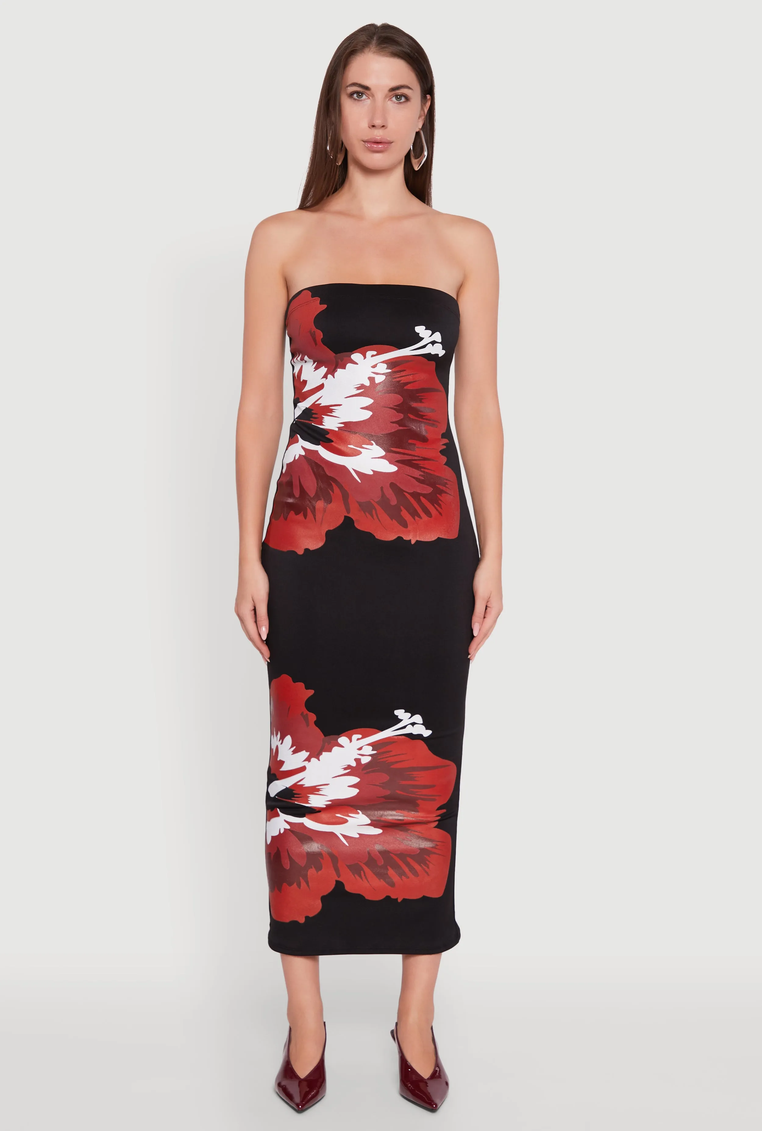 Floral Graphic Tube Maxi Dress sold by Rainbow product image thumbnail 2