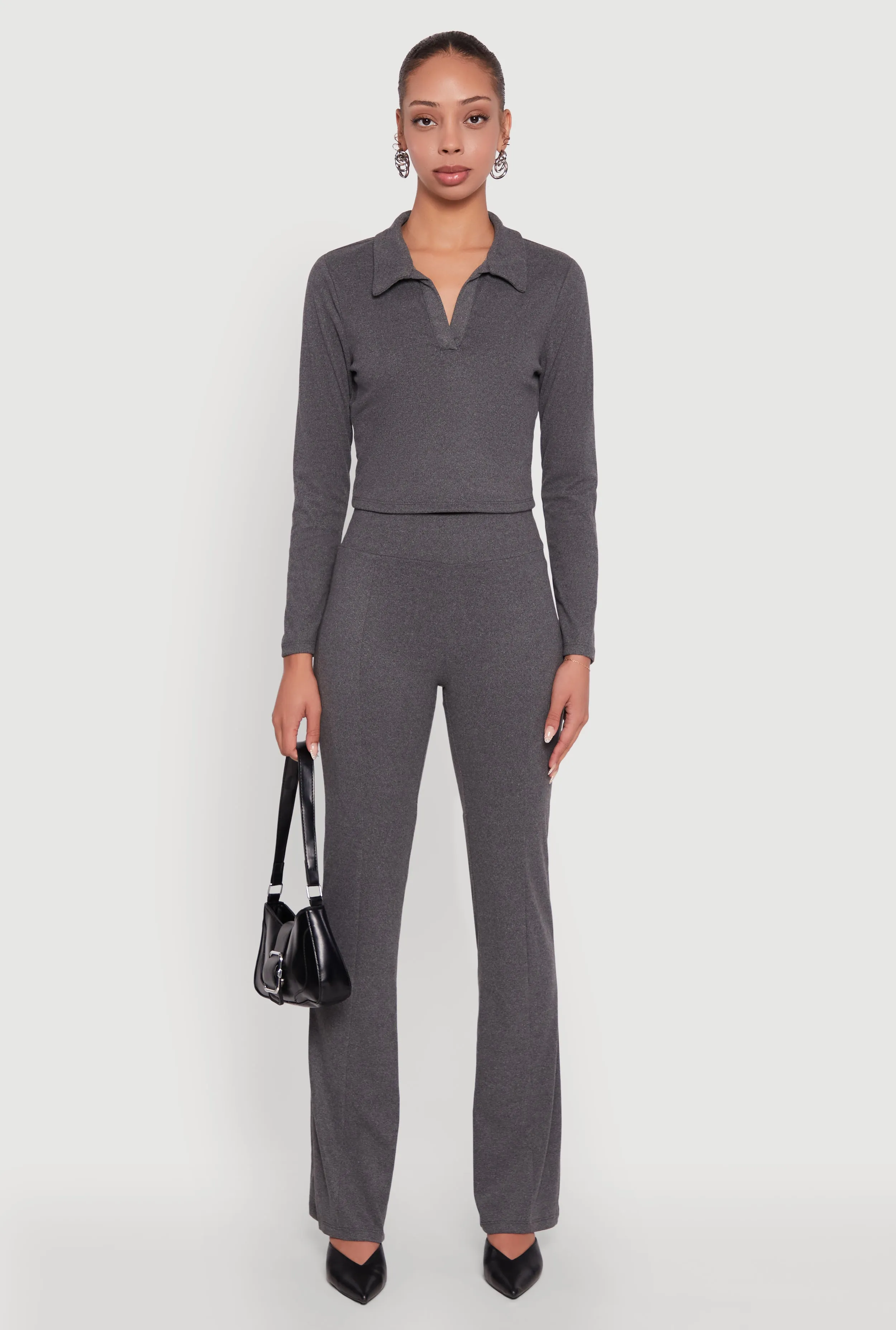 Brushed Knit Pintuck Pull On Slim Pants sold by Rainbow product image thumbnail 2