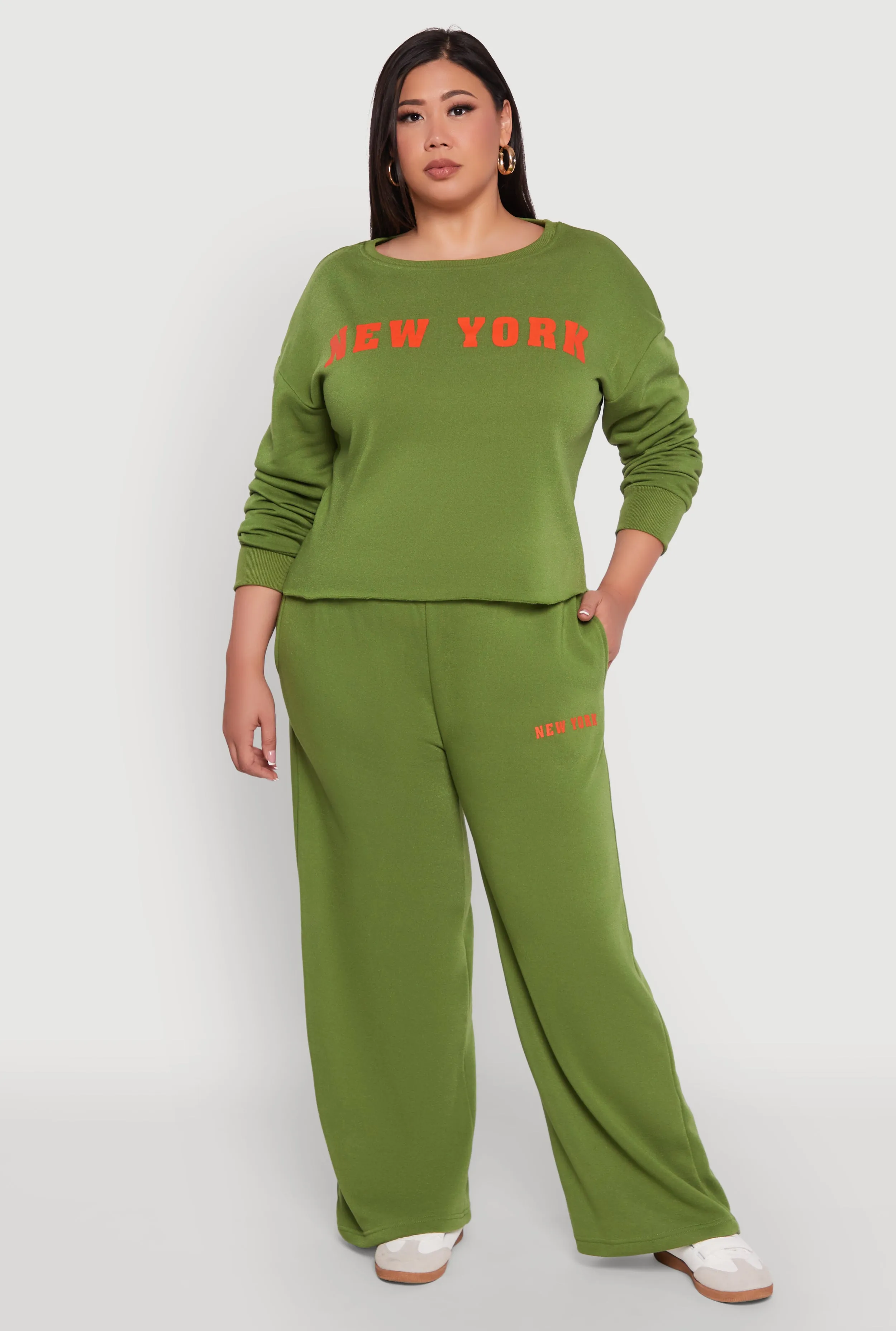 Plus Size New York Graphic Sweatpants sold by Rainbow
