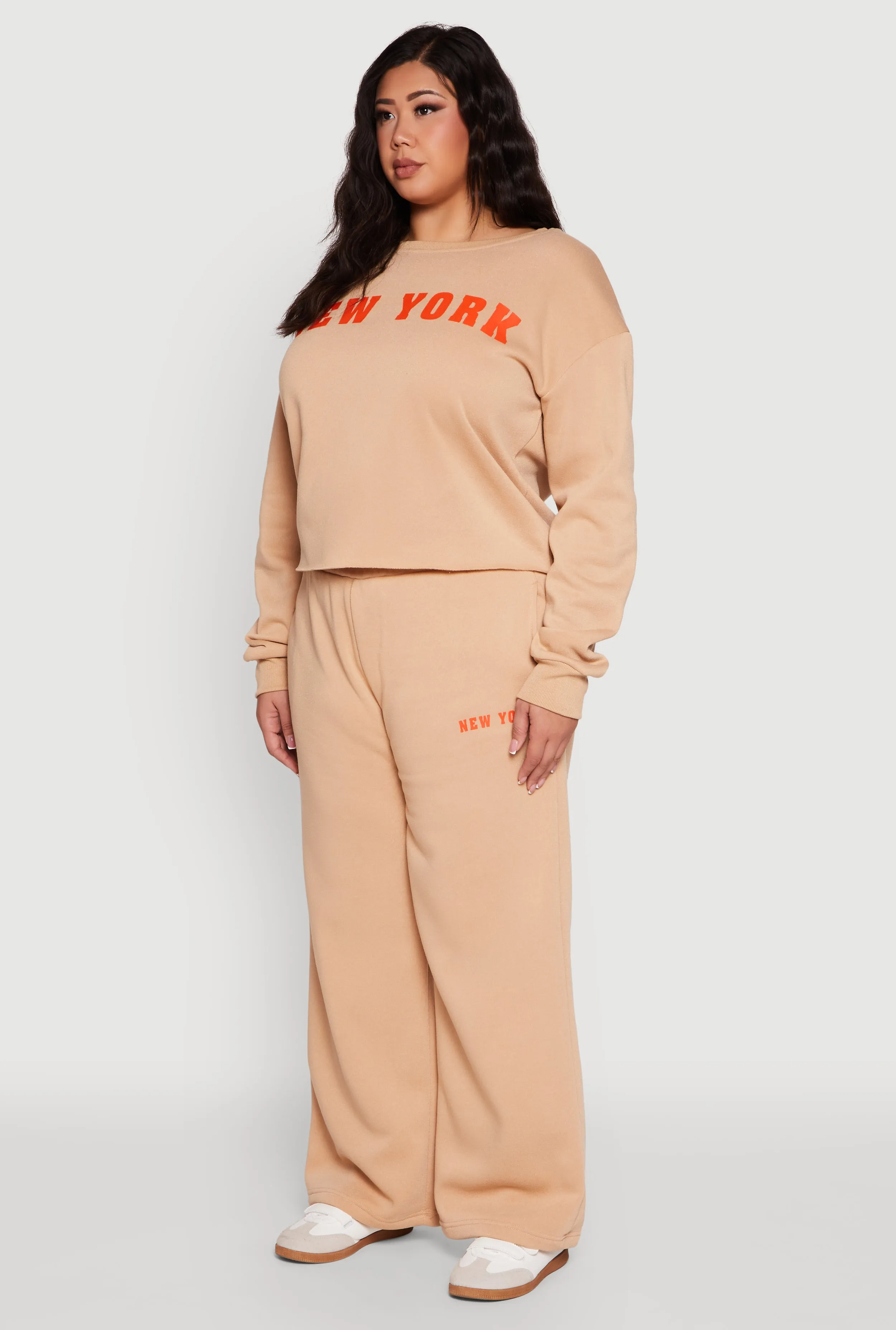 Plus Size New York Graphic Raw Hem Sweatshirt sold by Rainbow product image thumbnail 5