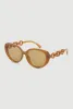 Chain Detail Cat Eye Sunglasses sold by Rainbow