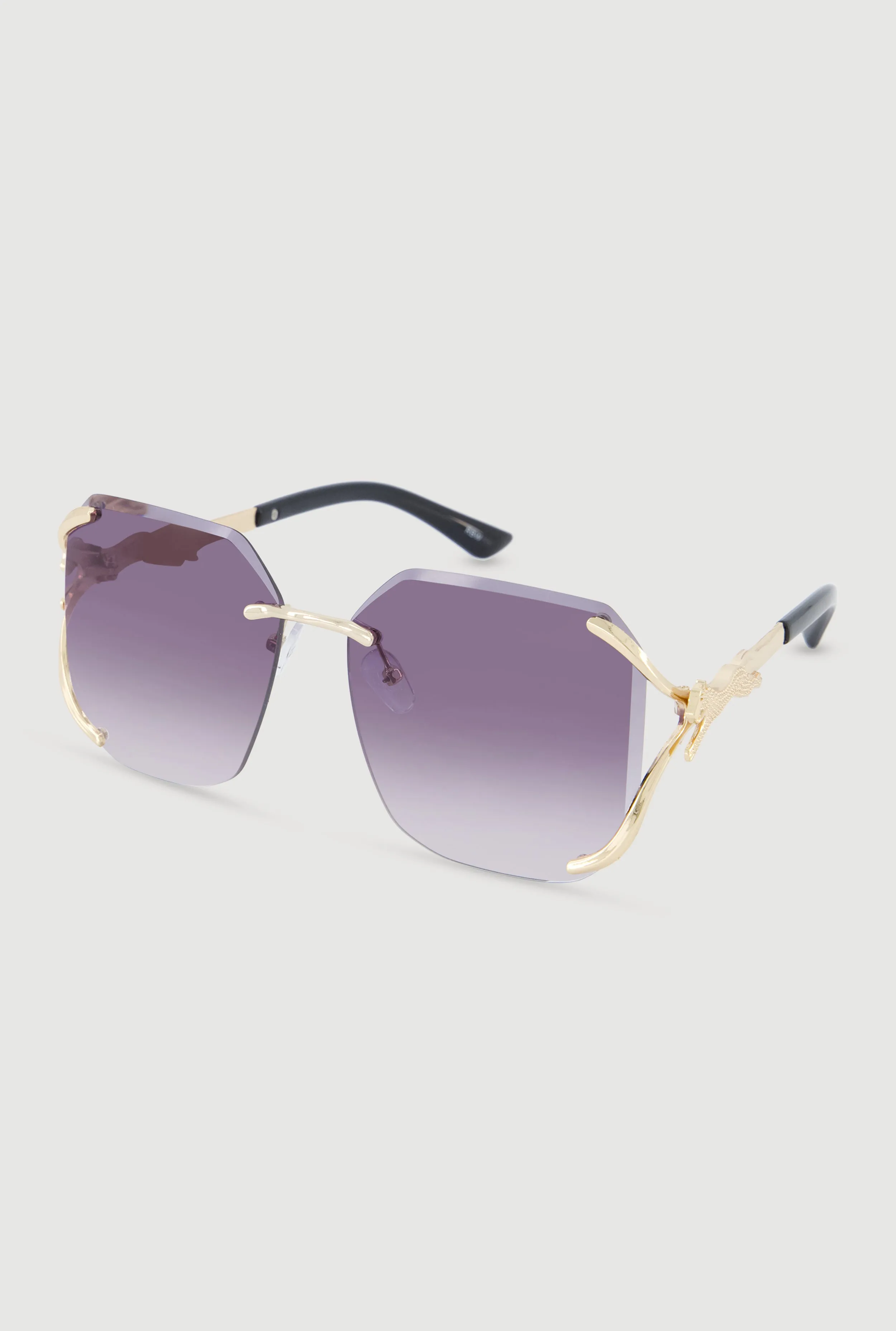 Ombre Lens Metallic Jaguar Detail Sunglasses sold by Rainbow product image thumbnail 3