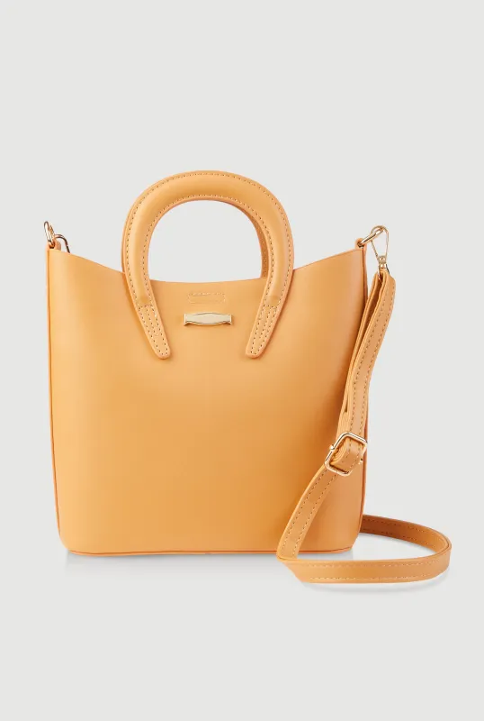 Metallic Detail Crossbody Tote Bag sold by Rainbow