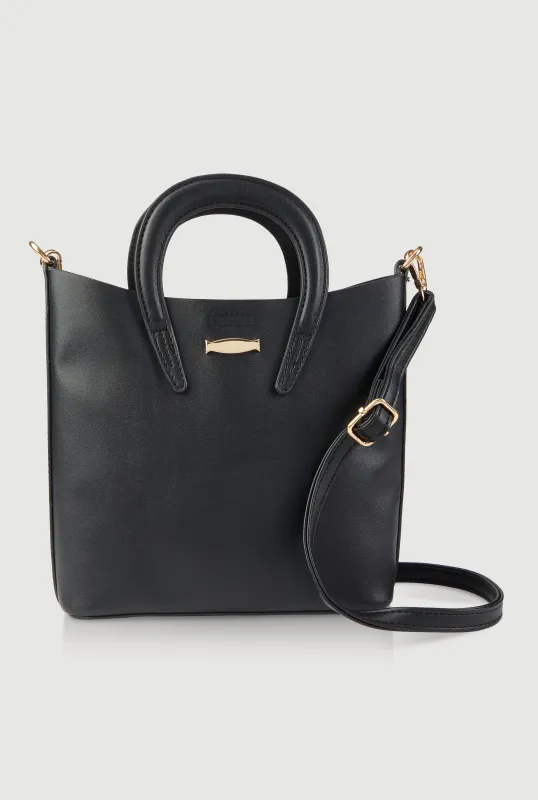 Metallic Detail Crossbody Tote Bag sold by Rainbow