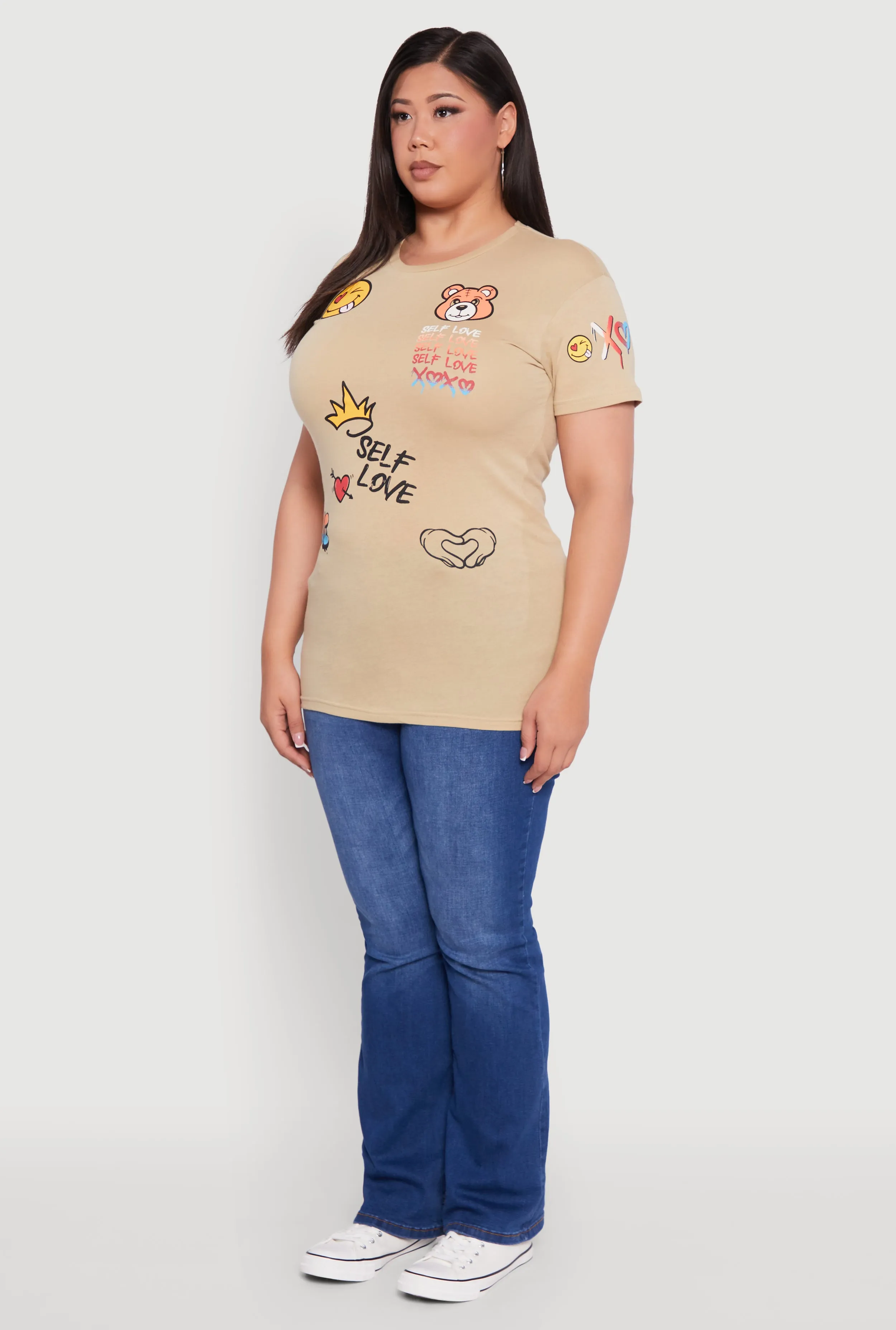 Plus Size Self Love Graphic Tee sold by Rainbow product image thumbnail 5