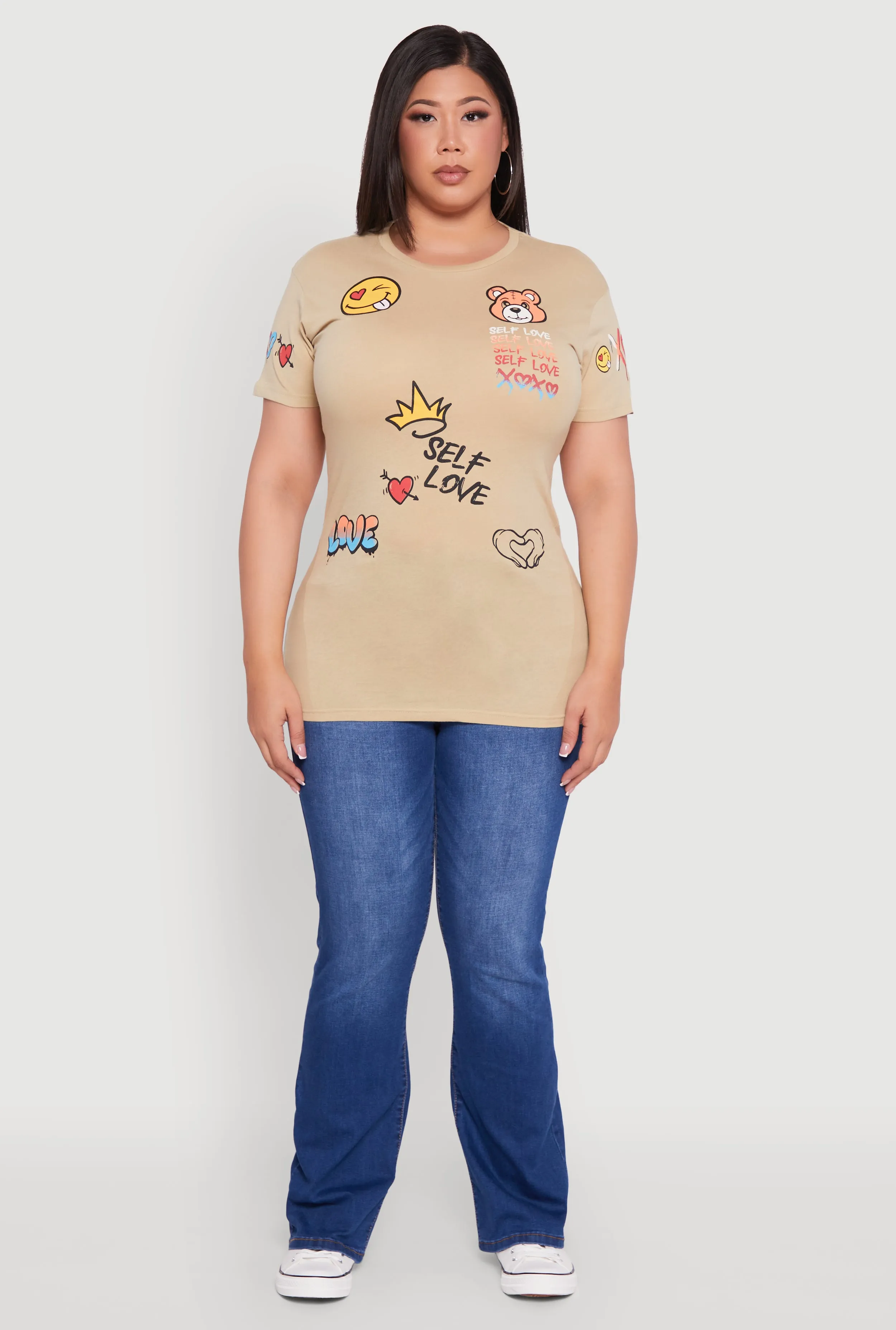 Plus Size Self Love Graphic Tee sold by Rainbow product image thumbnail 3