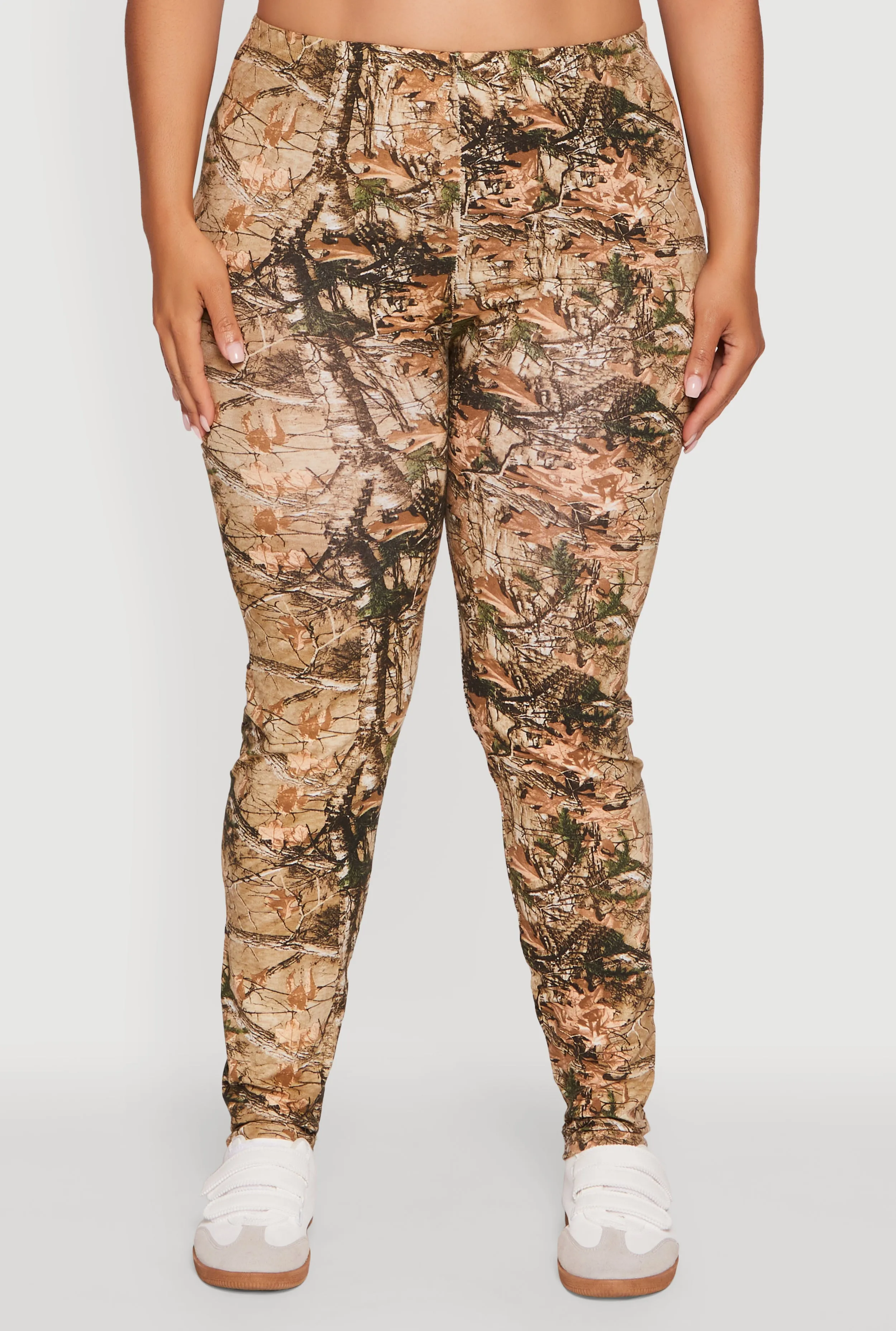 Plus Size High Waisted Hunter Camo Print Leggings sold by Rainbow product image thumbnail 5
