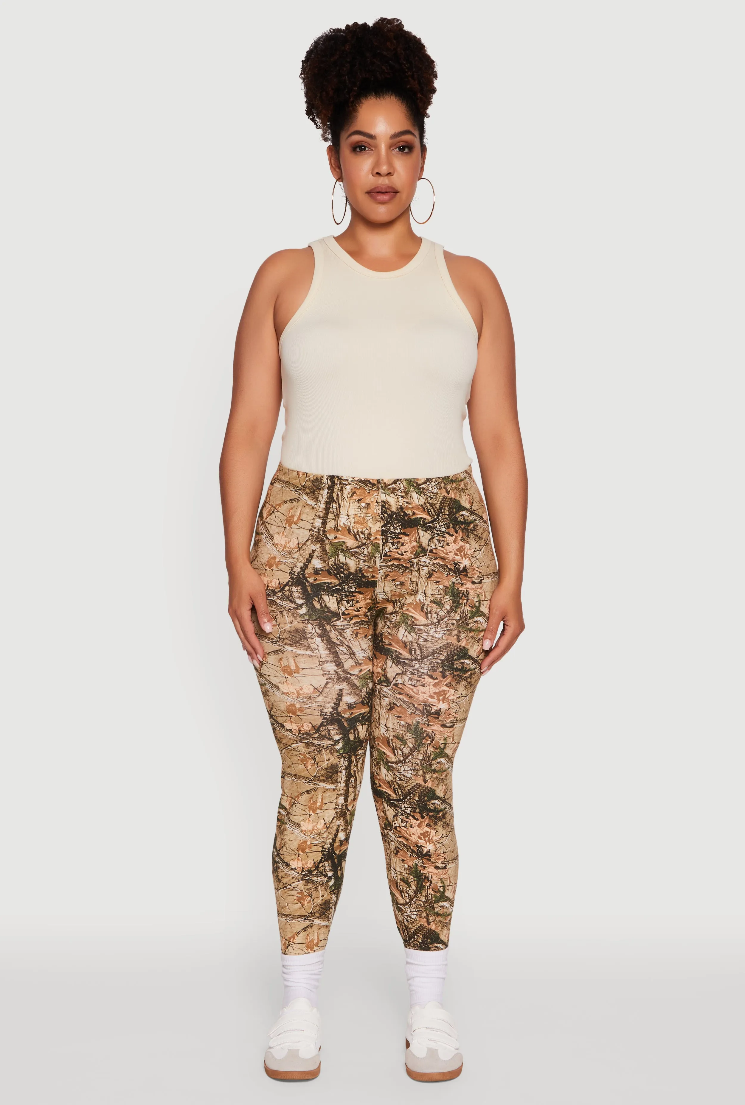 Plus Size High Waisted Hunter Camo Print Leggings sold by Rainbow product image thumbnail 2