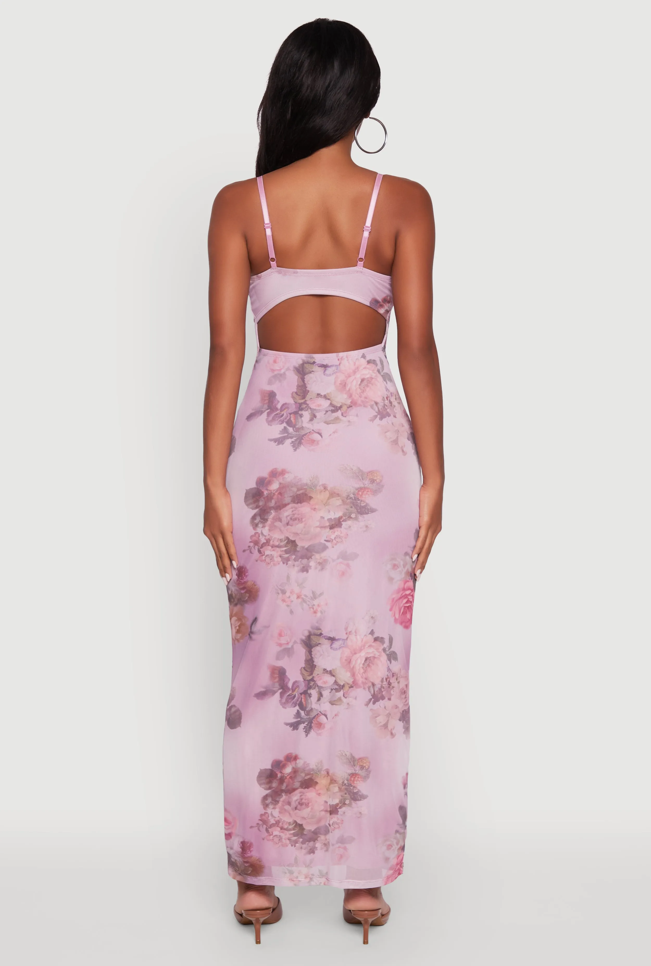 Floral Mesh Padded Cup Sweetheart Bustier Dress sold by Rainbow product image thumbnail 5