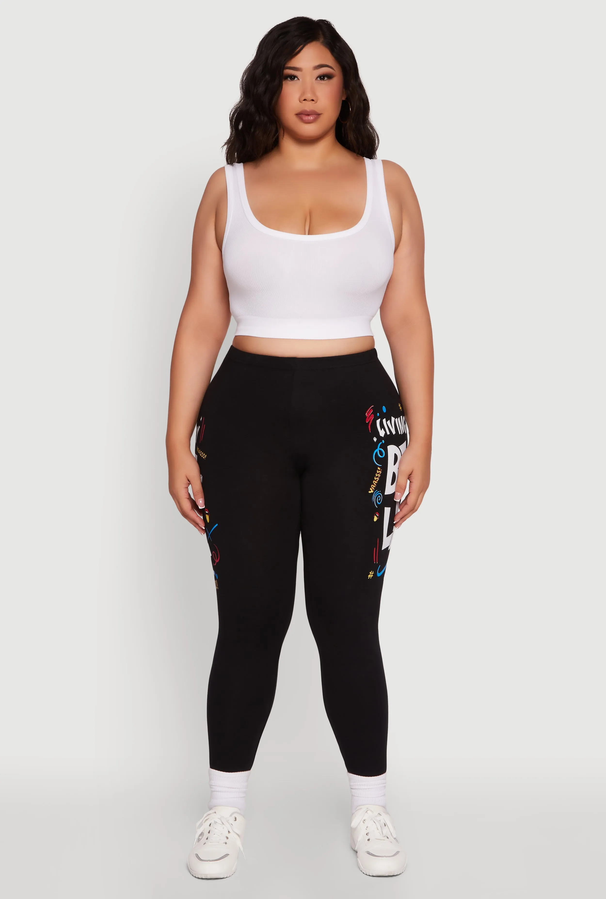 Plus Size Living My Best Life Graphic Leggings sold by Rainbow product image thumbnail 2