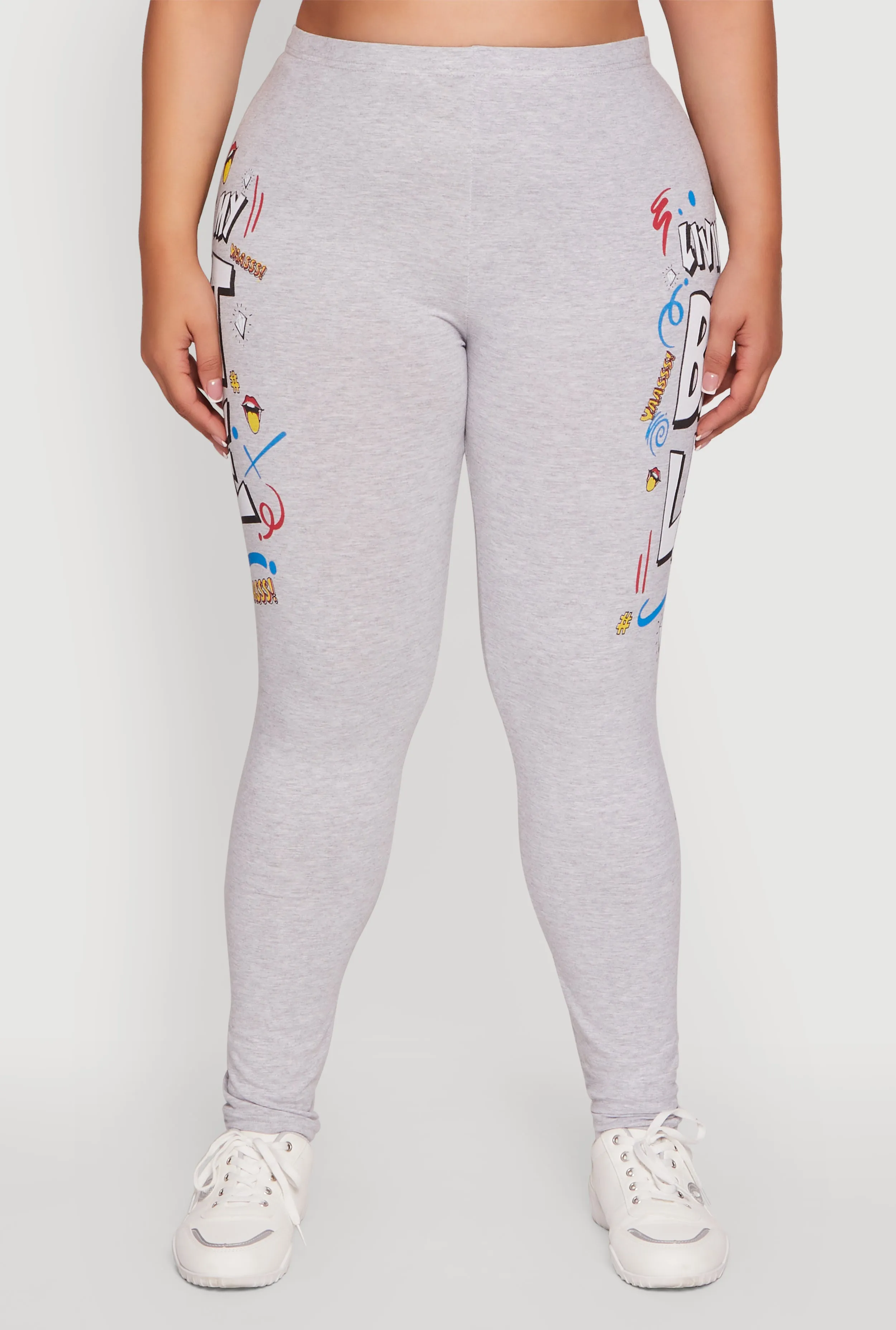 Plus Size Living My Best Life Graphic Leggings sold by Rainbow product image thumbnail 5