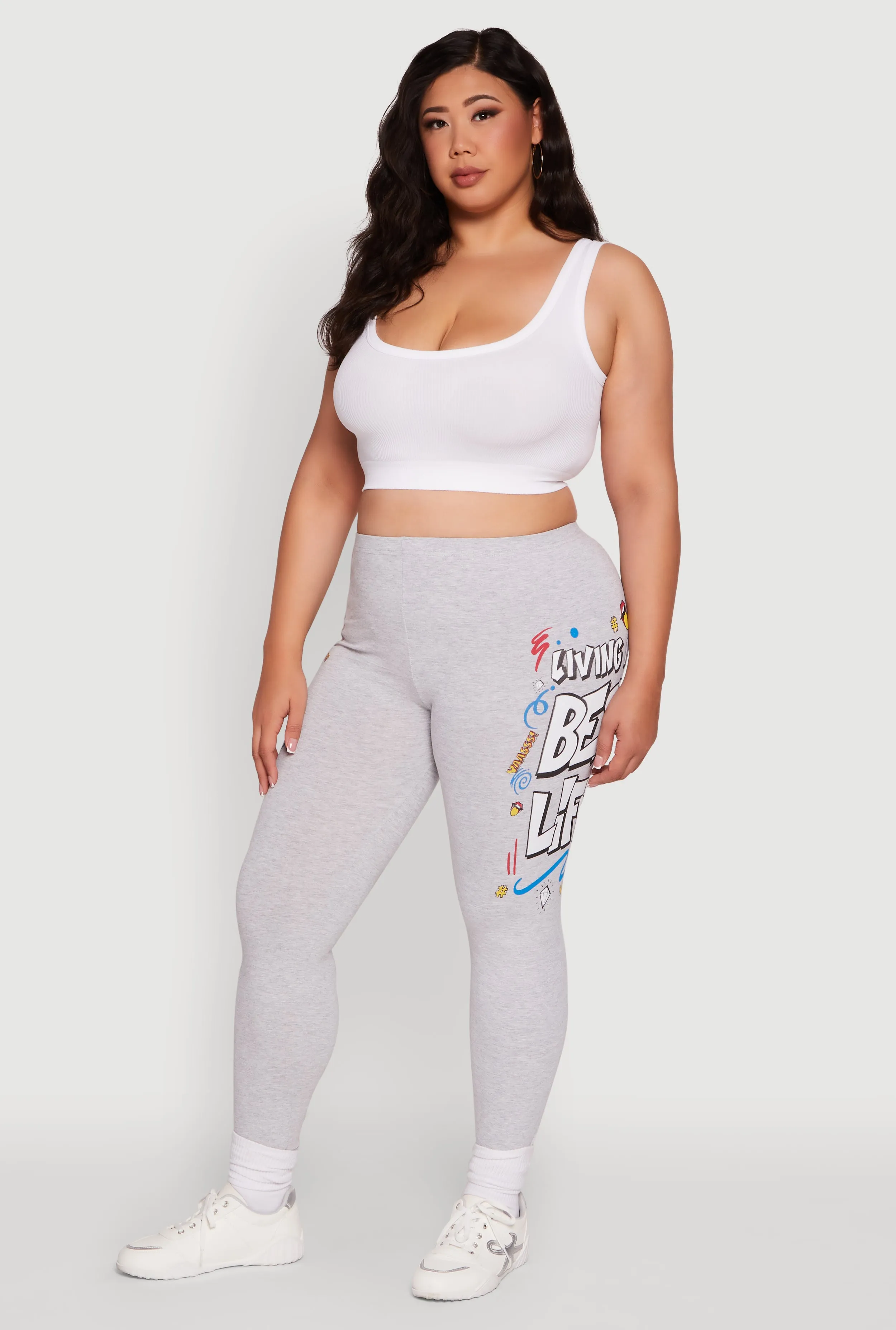 Plus Size Living My Best Life Graphic Leggings sold by Rainbow product image thumbnail 2