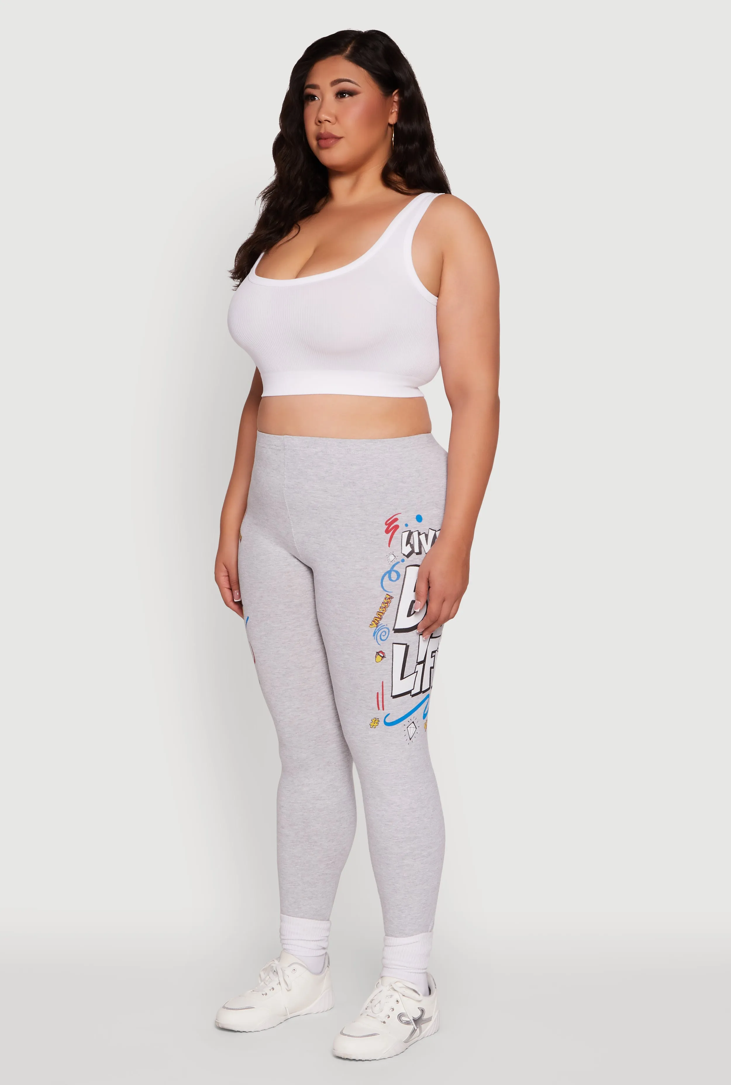 Plus Size Living My Best Life Graphic Leggings sold by Rainbow product image thumbnail 3