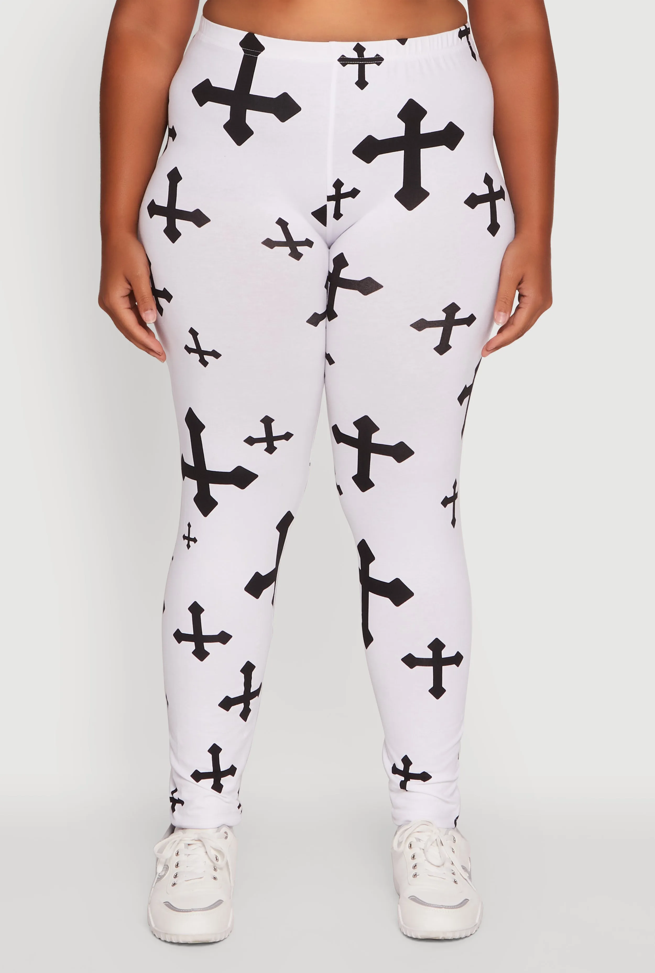 Plus Size Assorted Cross Graphic Leggings sold by Rainbow product image thumbnail 5