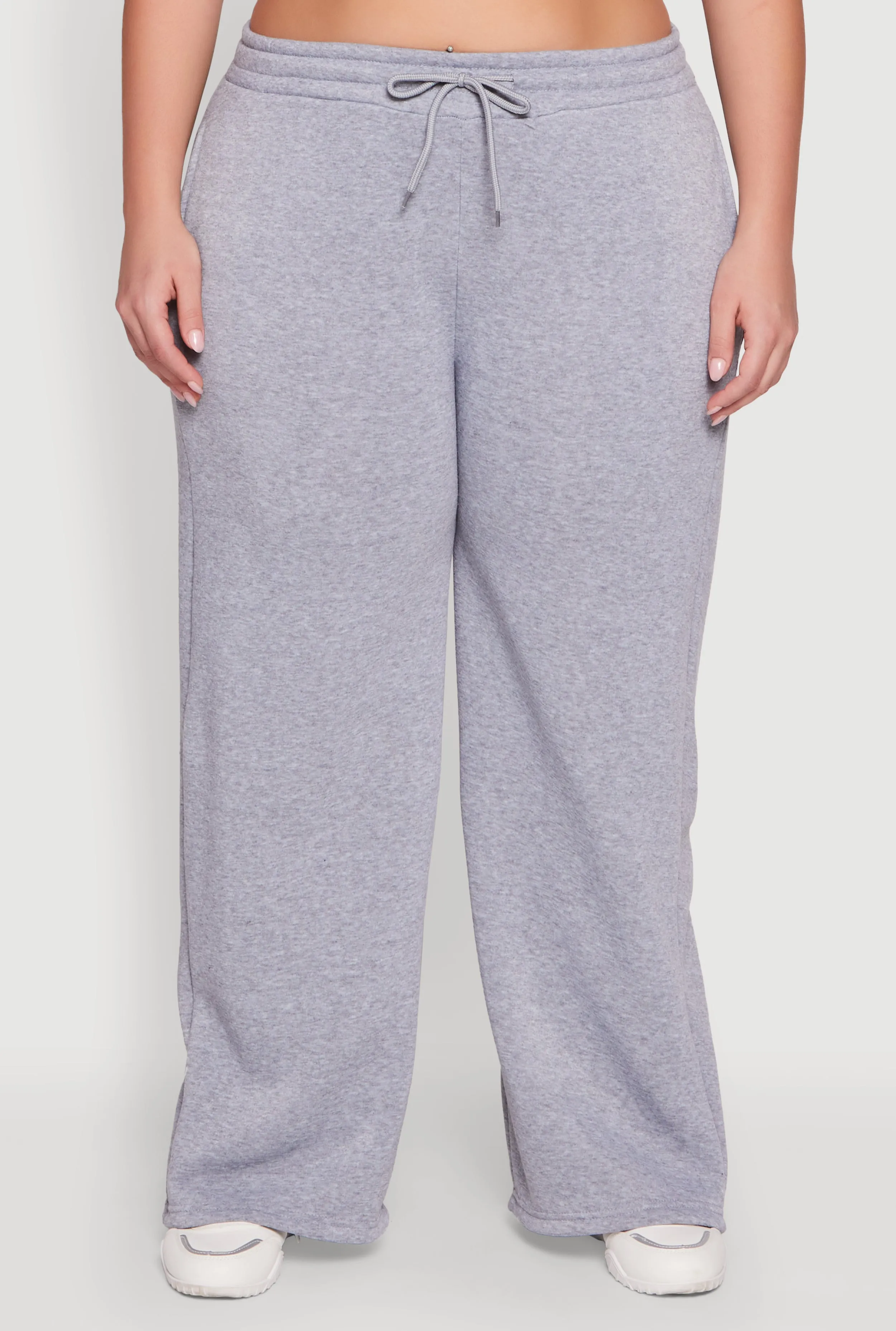 Plus Size Drawstring Waist Wide Leg Sweatpants sold by Rainbow product image thumbnail 3