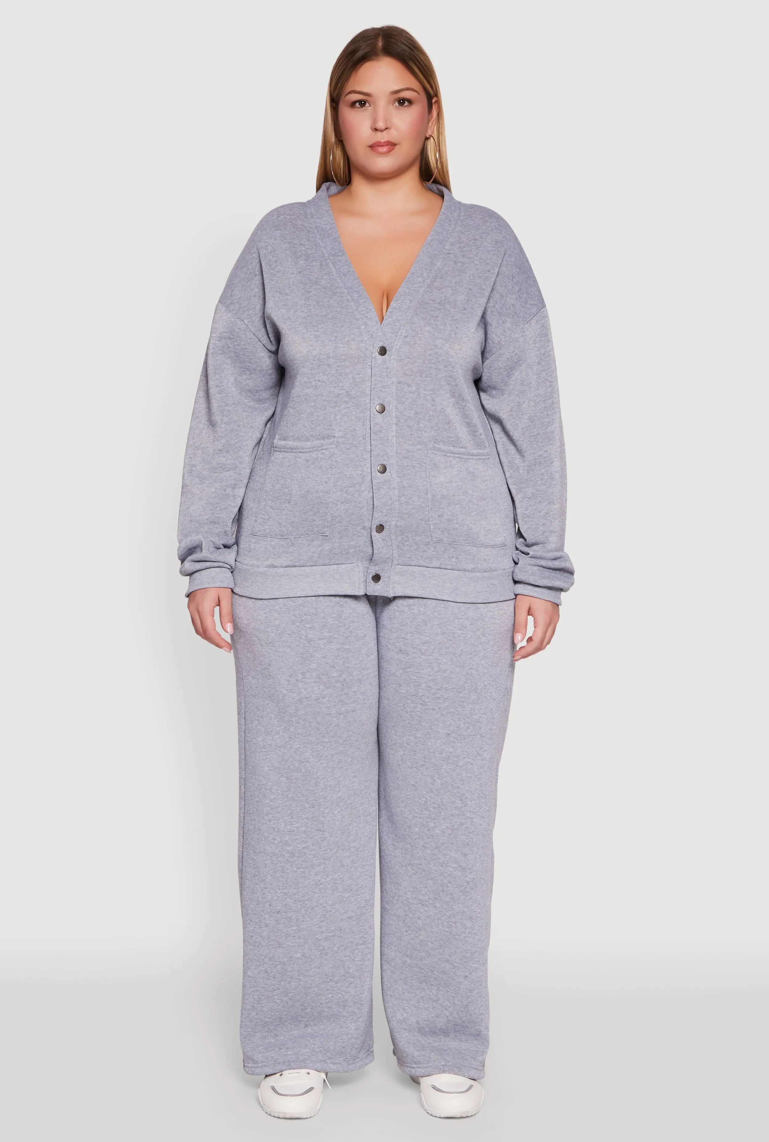 Plus Size Drawstring Waist Wide Leg Sweatpants sold by Rainbow product image thumbnail 2