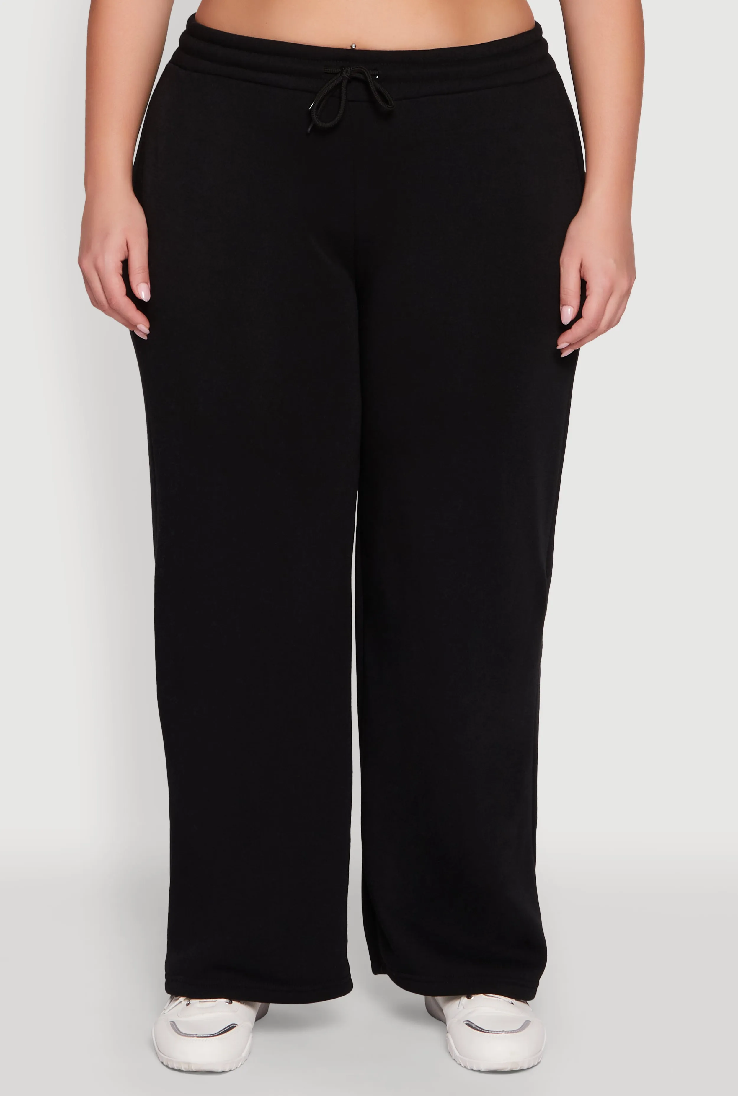 Plus Size Drawstring Waist Wide Leg Sweatpants sold by Rainbow product image thumbnail 3