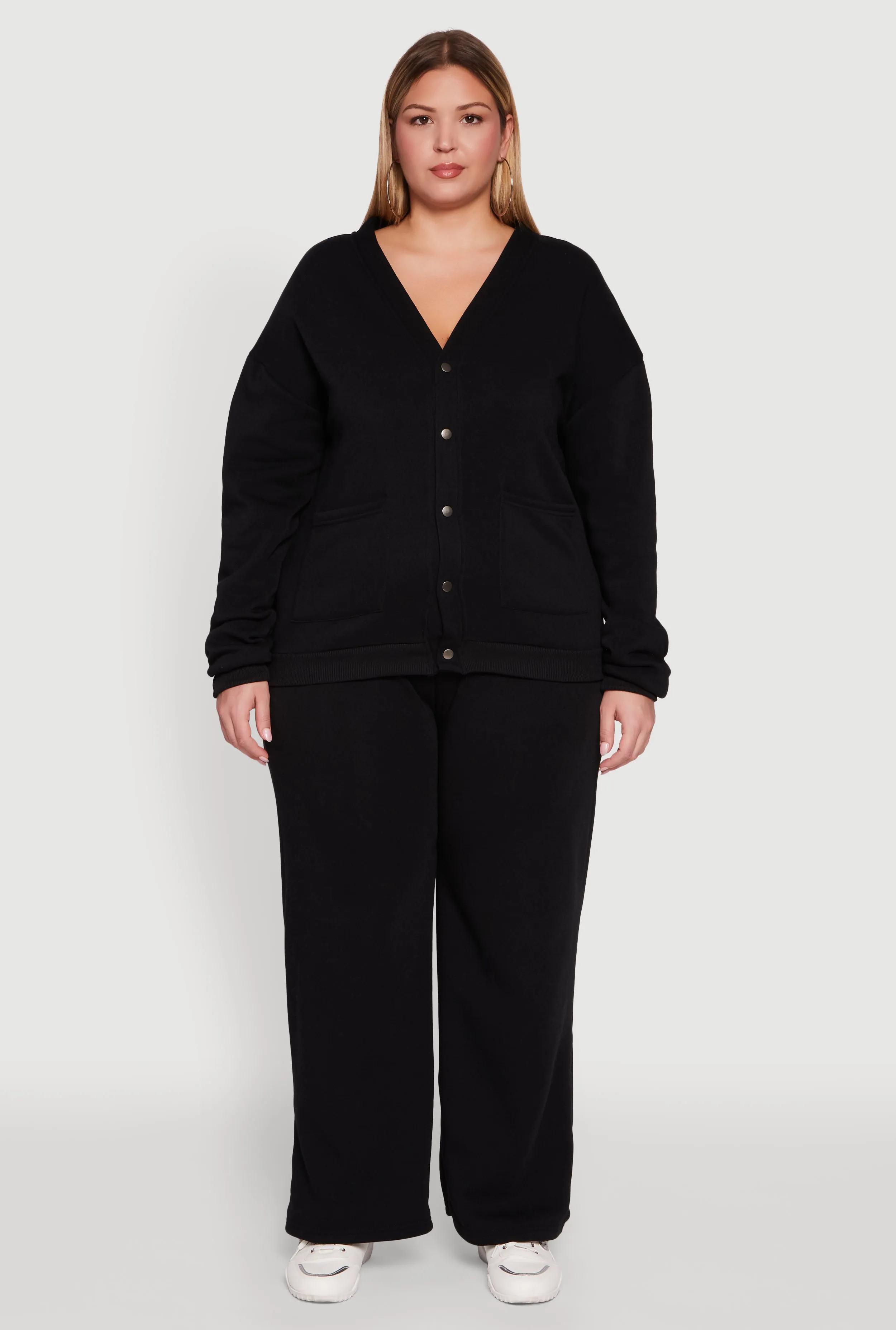 Plus Size Drawstring Waist Wide Leg Sweatpants sold by Rainbow product image thumbnail 2