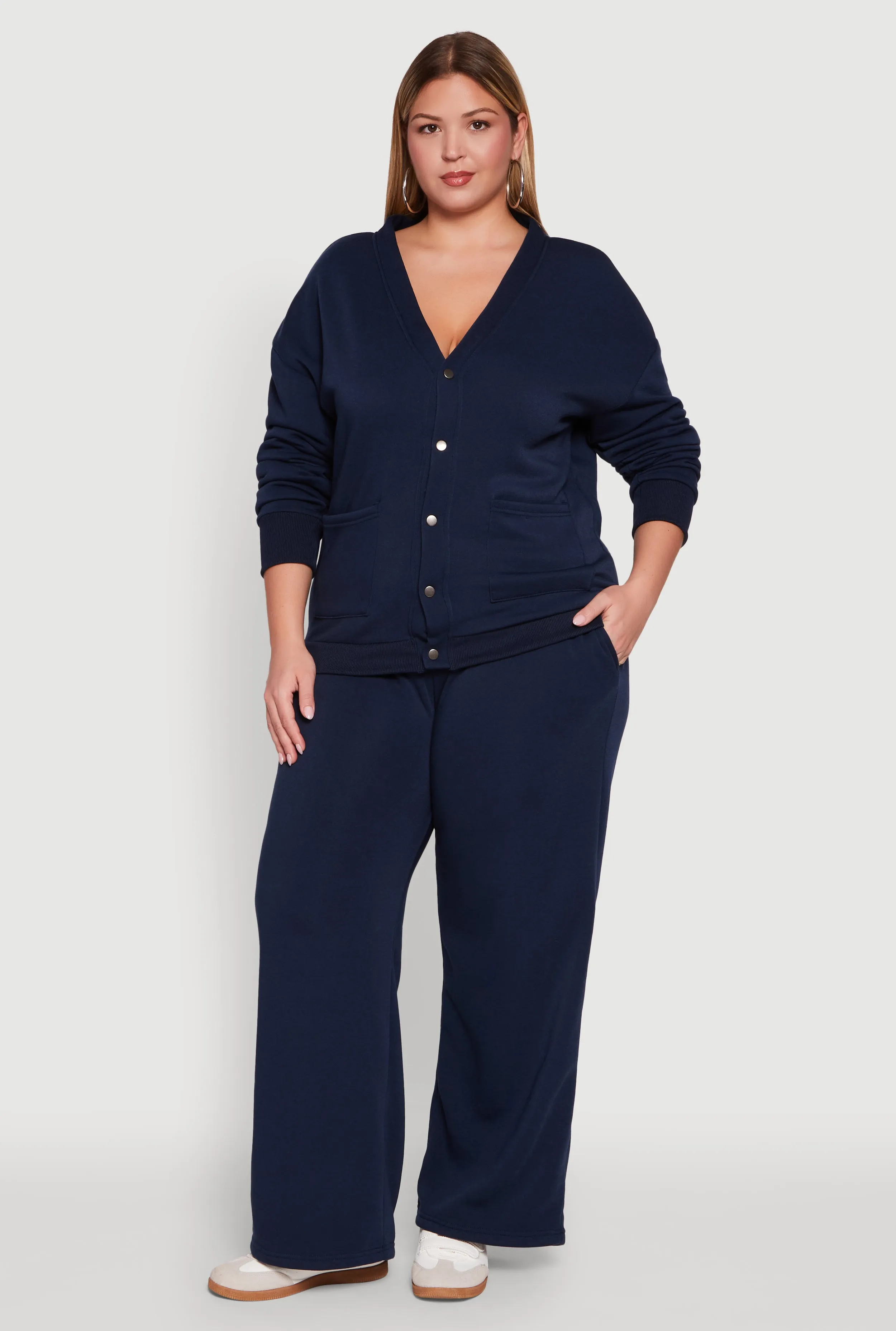 Plus Size Drawstring Waist Wide Leg Sweatpants sold by Rainbow product image thumbnail 4