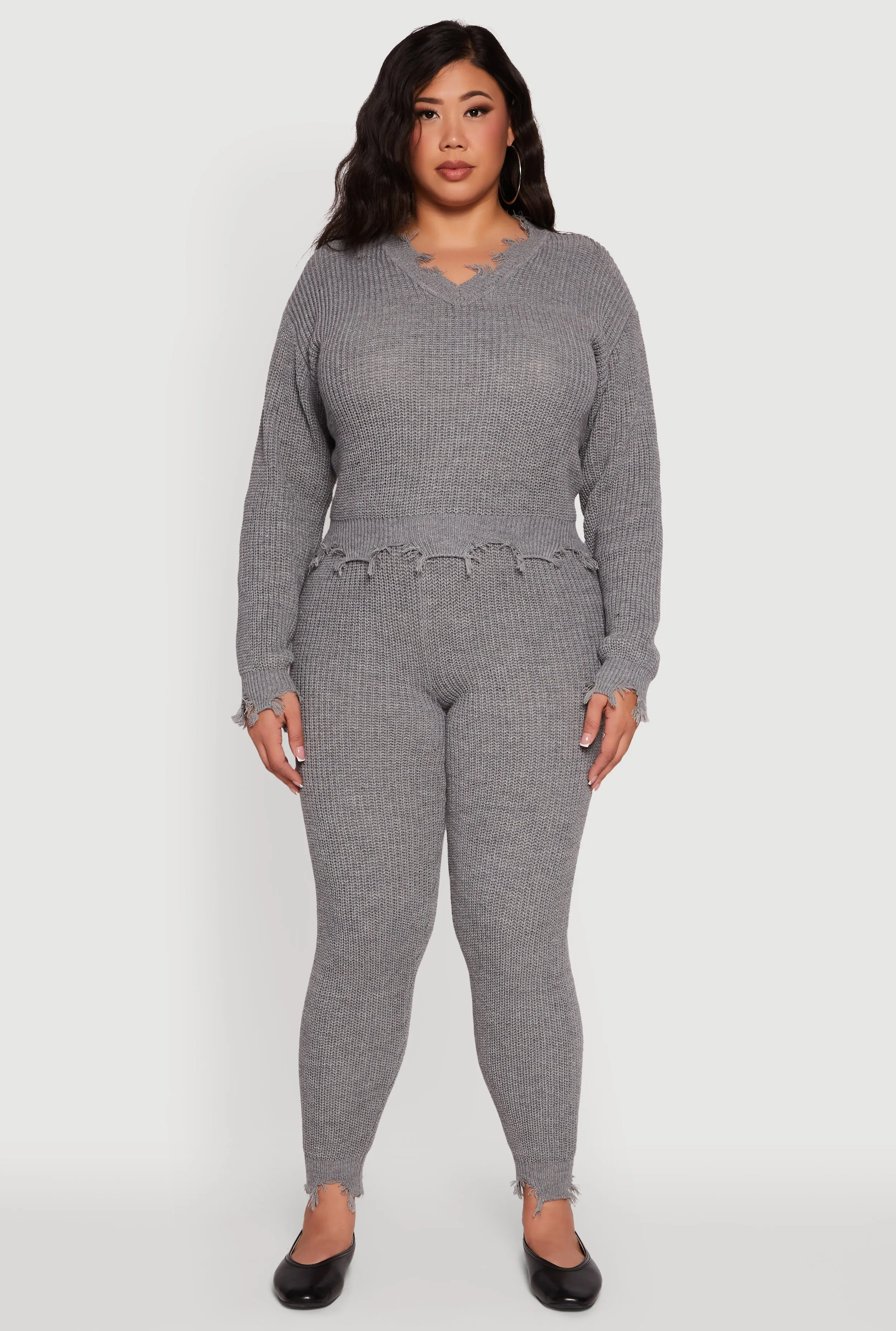 Plus Size Frayed High Waisted Crochet Pants sold by Rainbow product image thumbnail 3