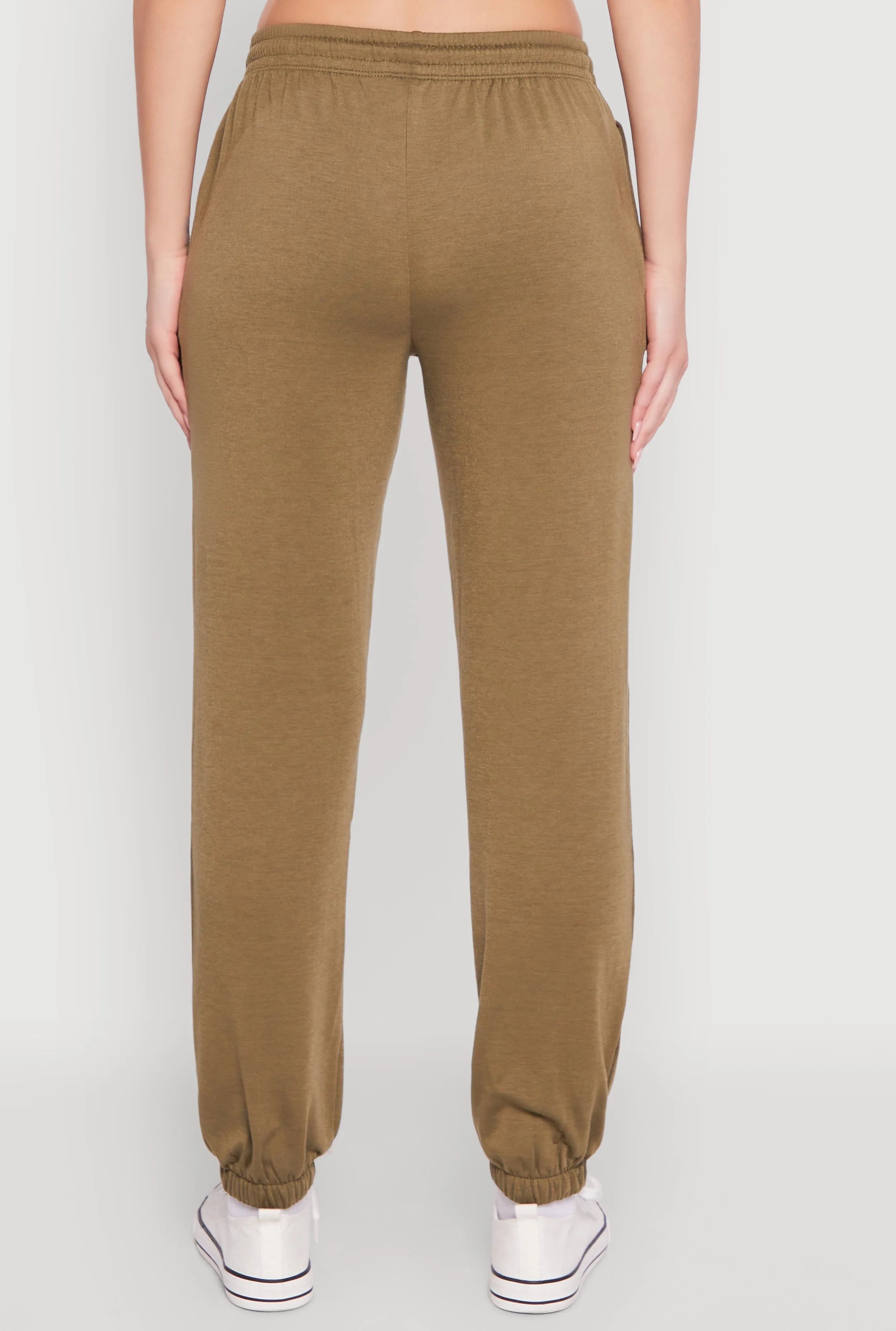 Mid Rise Drawstring Waist Fleece Sweatpants sold by Rainbow product image thumbnail 5