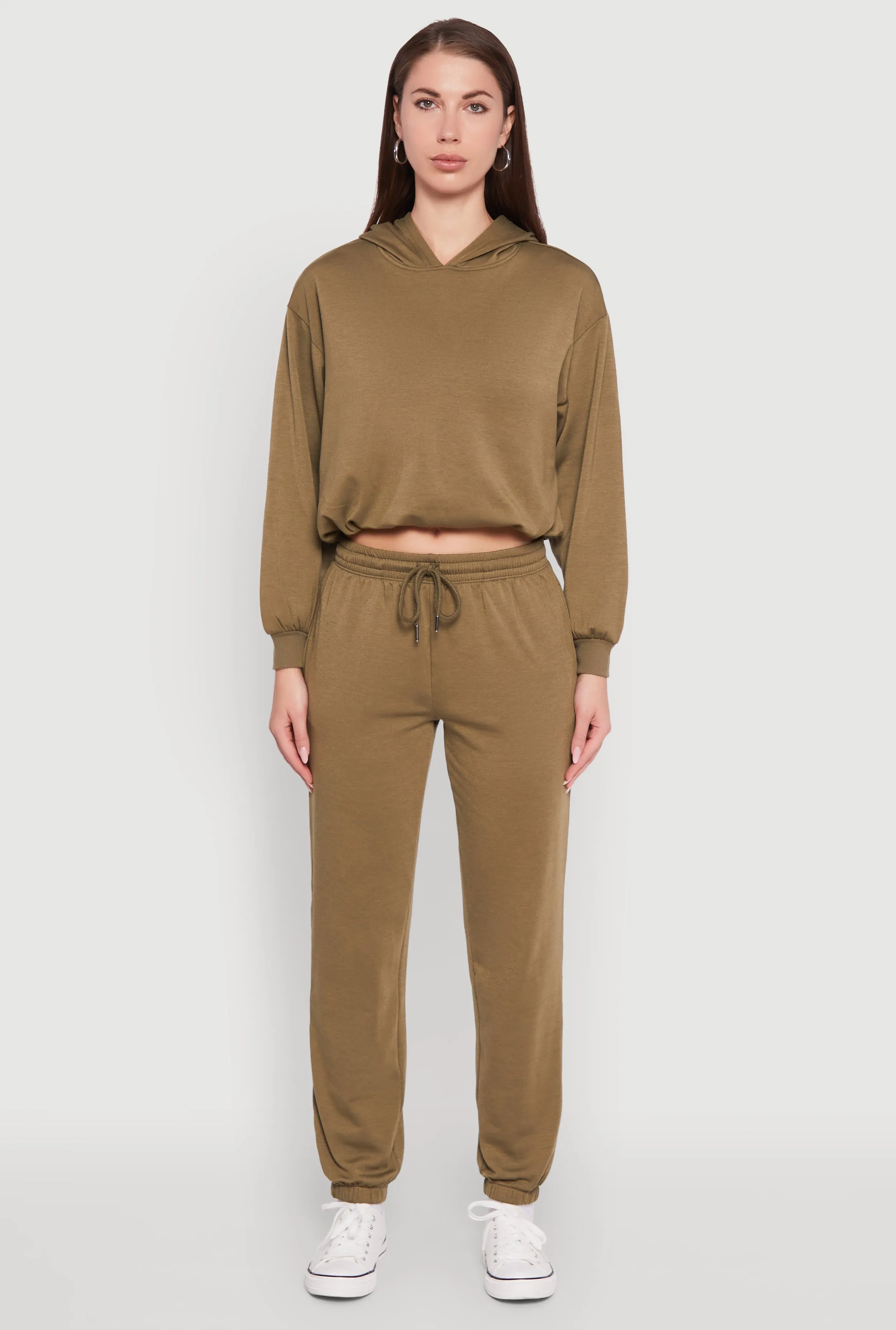 Mid Rise Drawstring Waist Fleece Sweatpants sold by Rainbow product image thumbnail 2