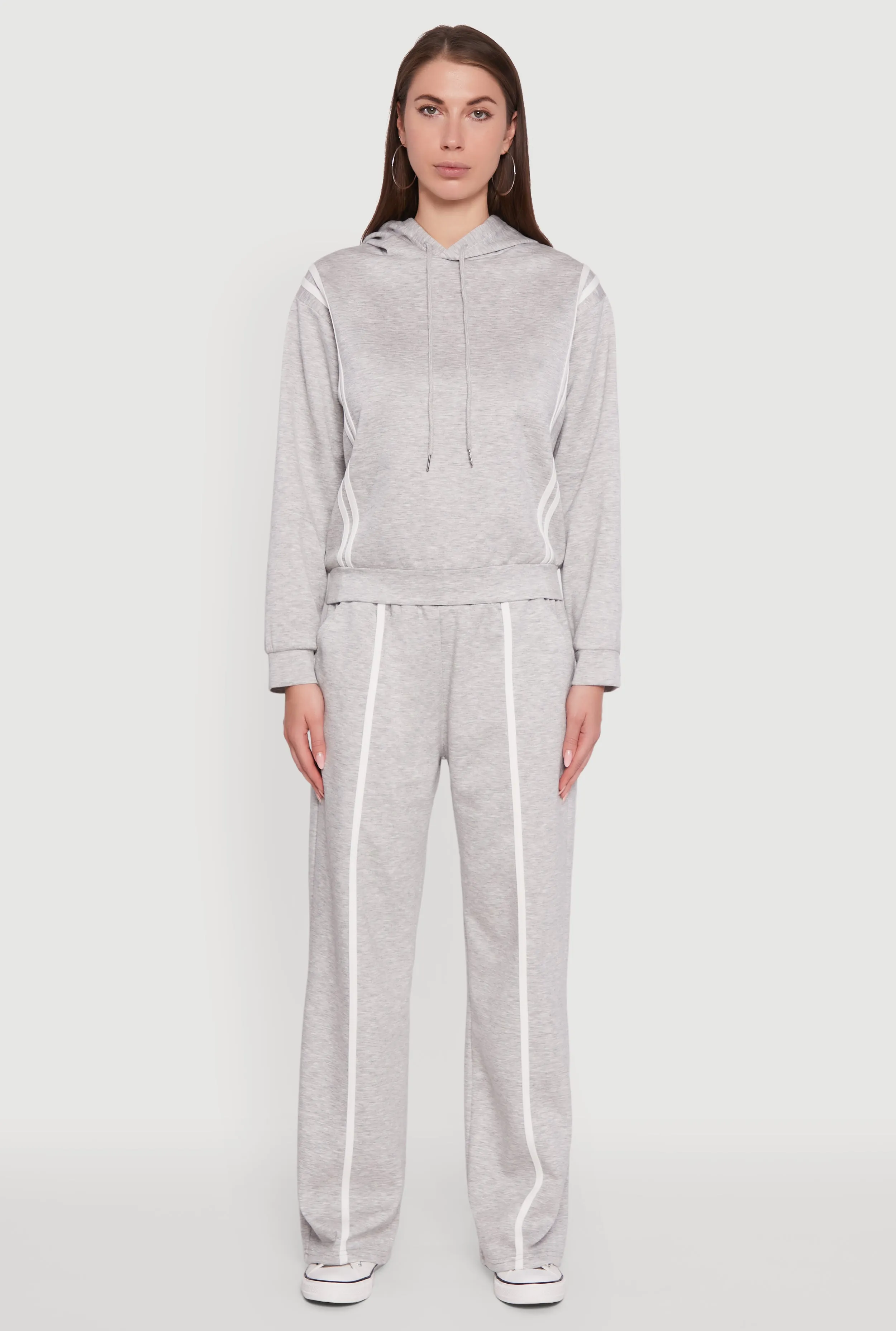 Varsity Stripe Hooded Pullover Sweatshirt sold by Rainbow product image thumbnail 3