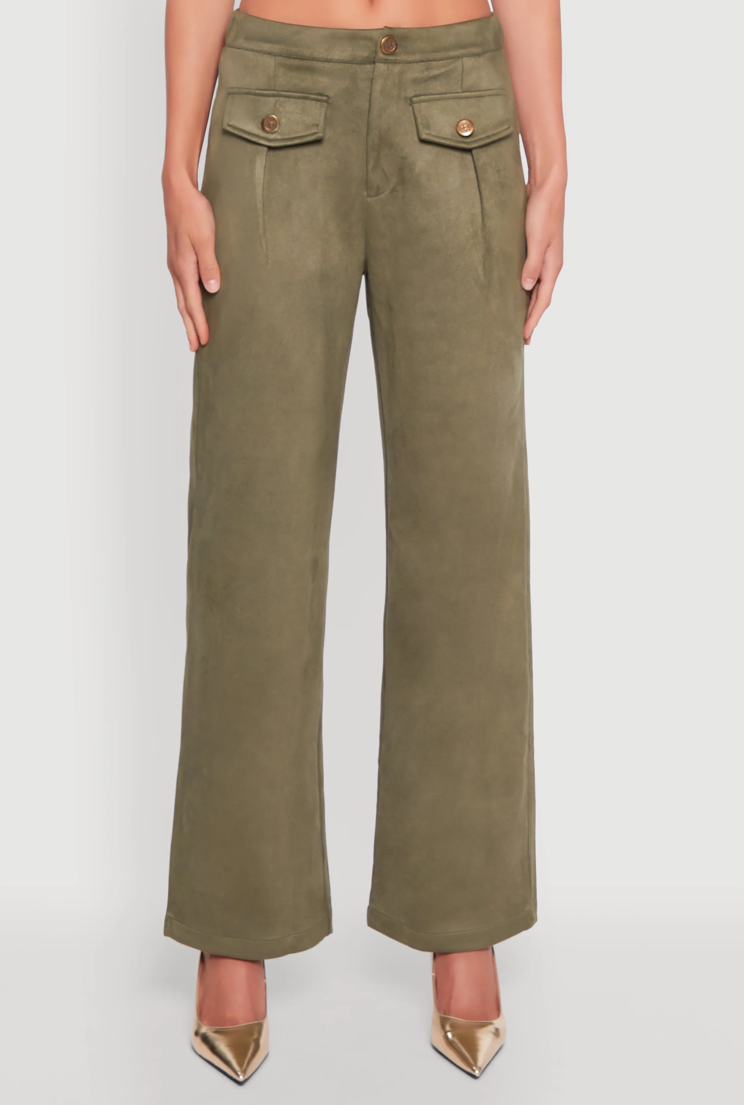 Faux Suede Pocket Detail Pants sold by Rainbow product image thumbnail 3