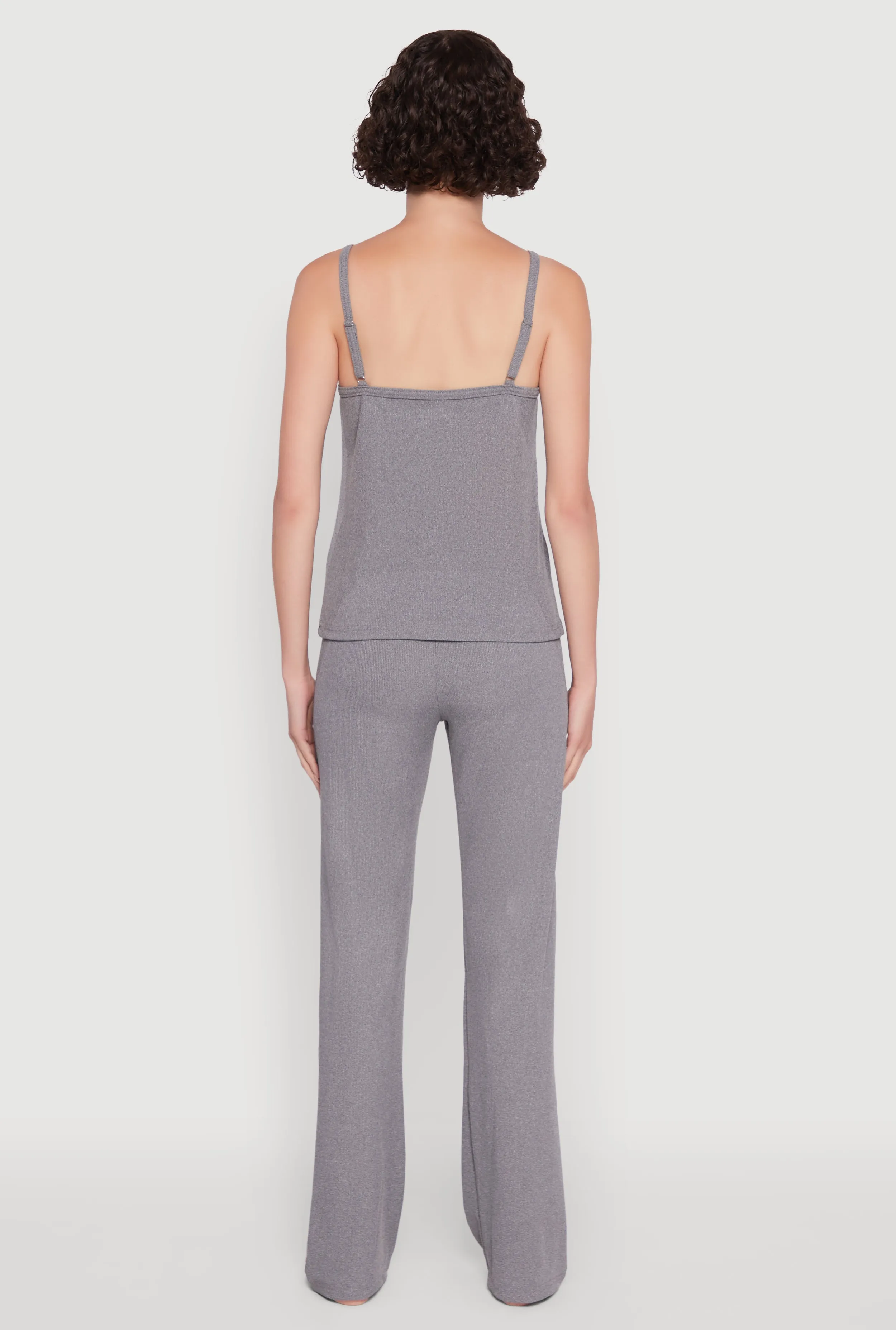 Contrast Trim Lace Detail Pajama Cami and Lounge Pants sold by Rainbow product image thumbnail 3
