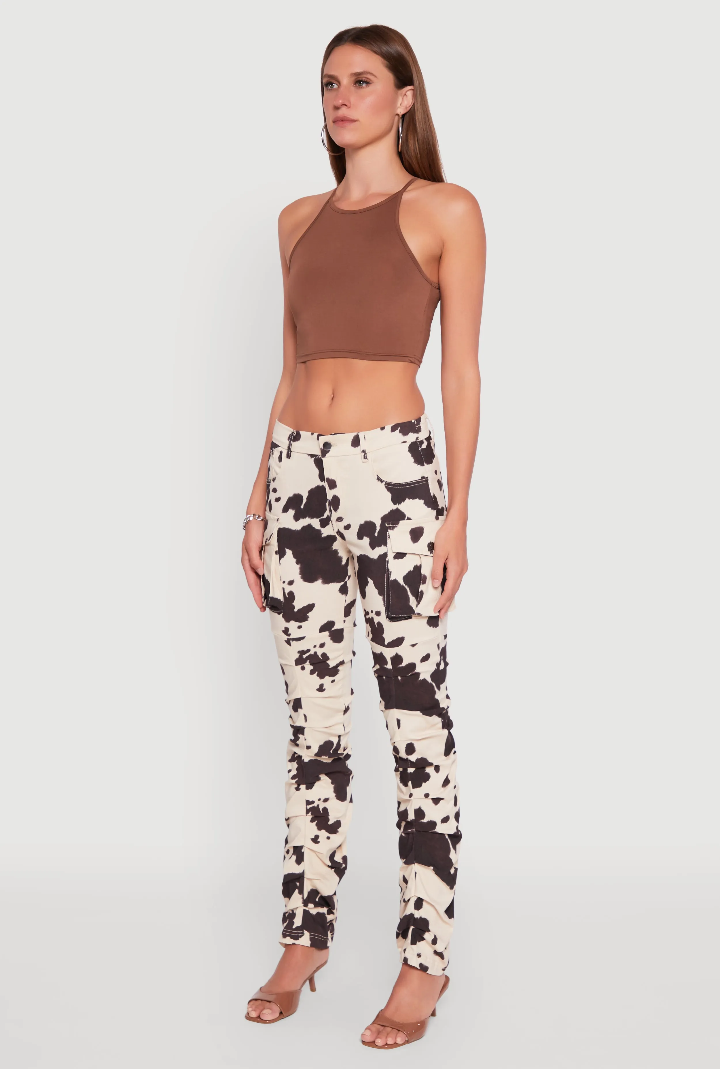 Printed Pattern Stacked Cargo Pants sold by Rainbow product image thumbnail 3