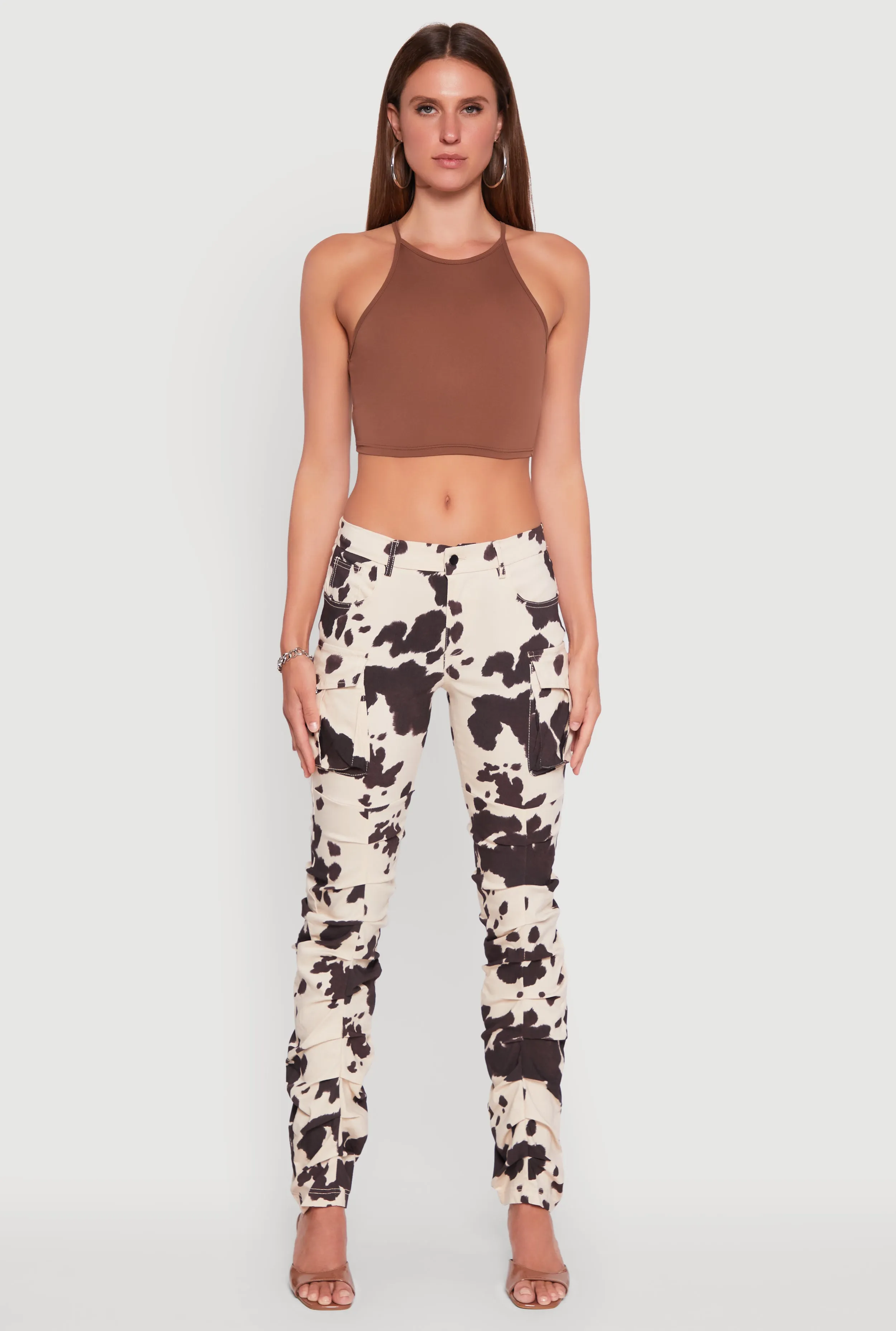 Printed Pattern Stacked Cargo Pants sold by Rainbow product image thumbnail 2