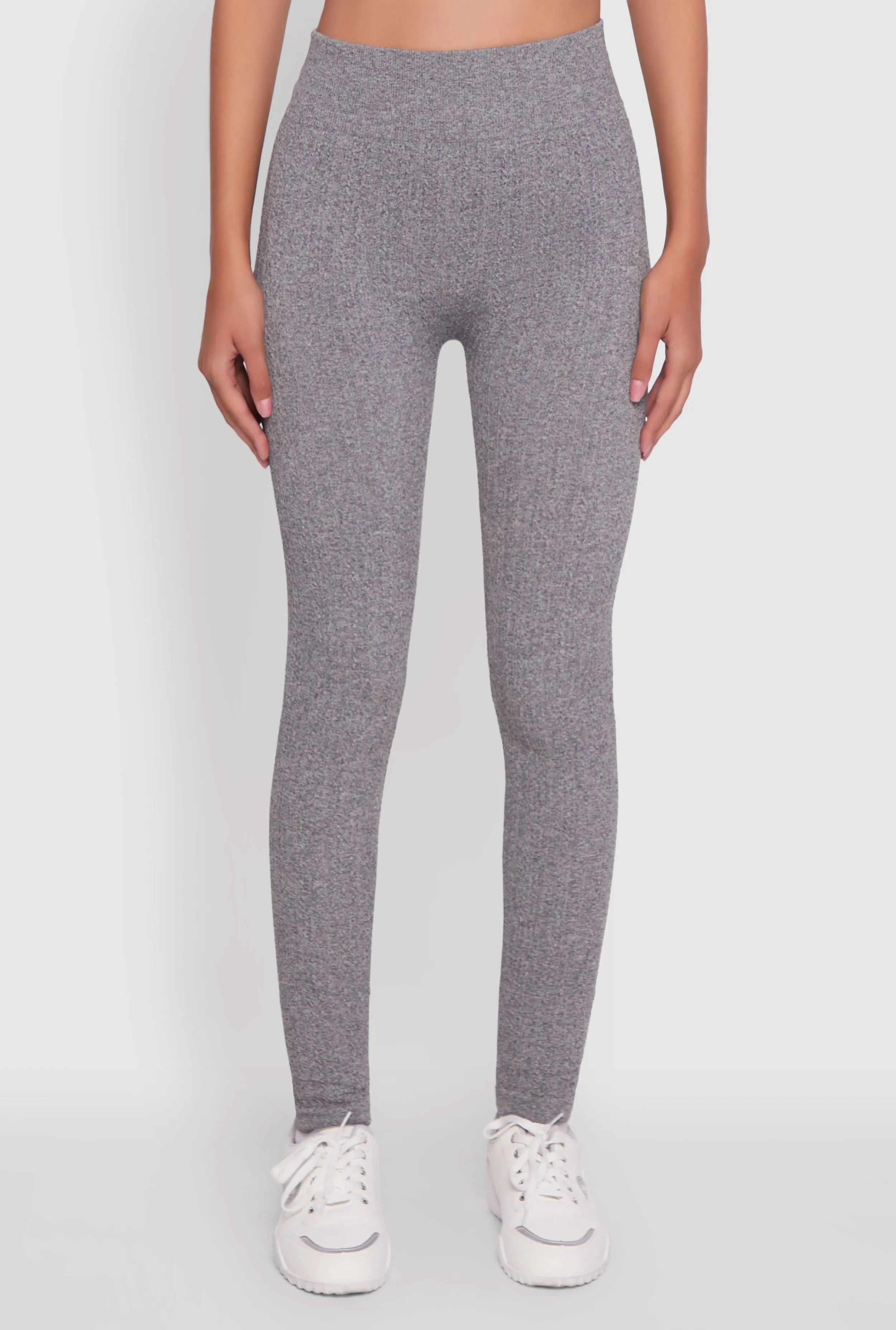 Seamless Textured Knit High Waisted Leggings sold by Rainbow product image thumbnail 3