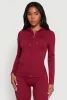 Textured Knit Zip Front Drawstring Hoodie sold by Rainbow
